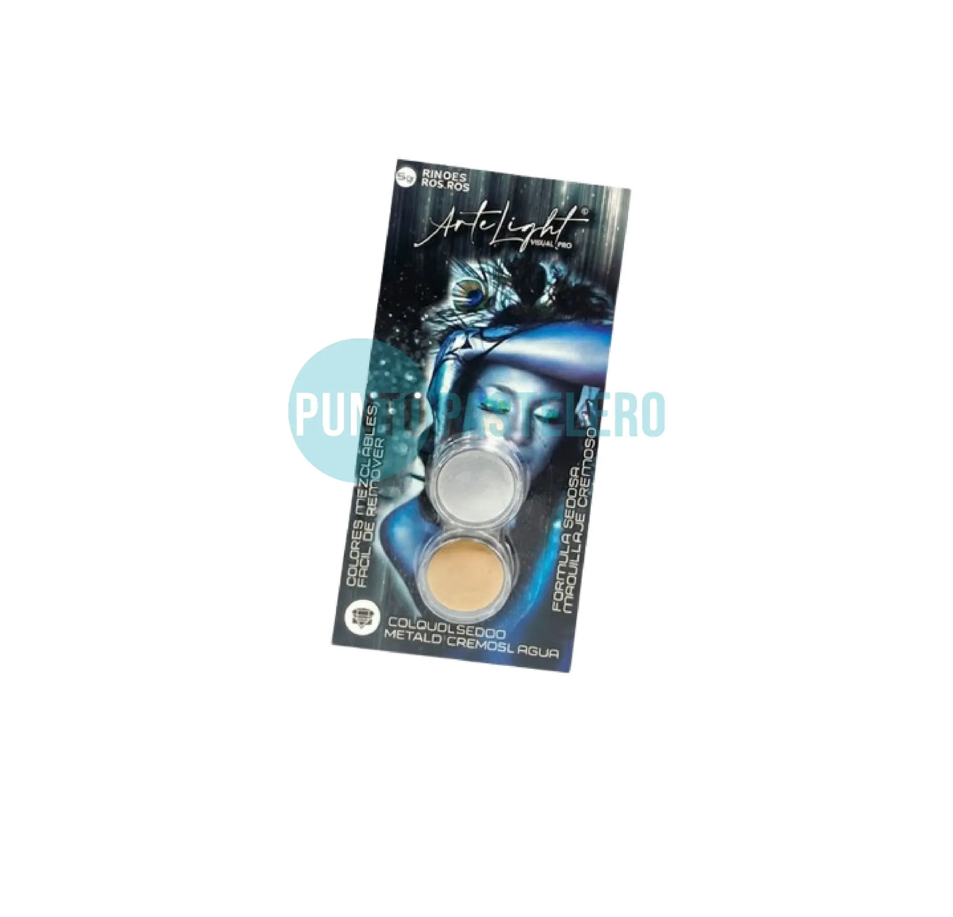 [6901028501323] MAQUILLAJE ARTISTICO METALIZADO (PLATEADO-DORADO) ARTELIGHT