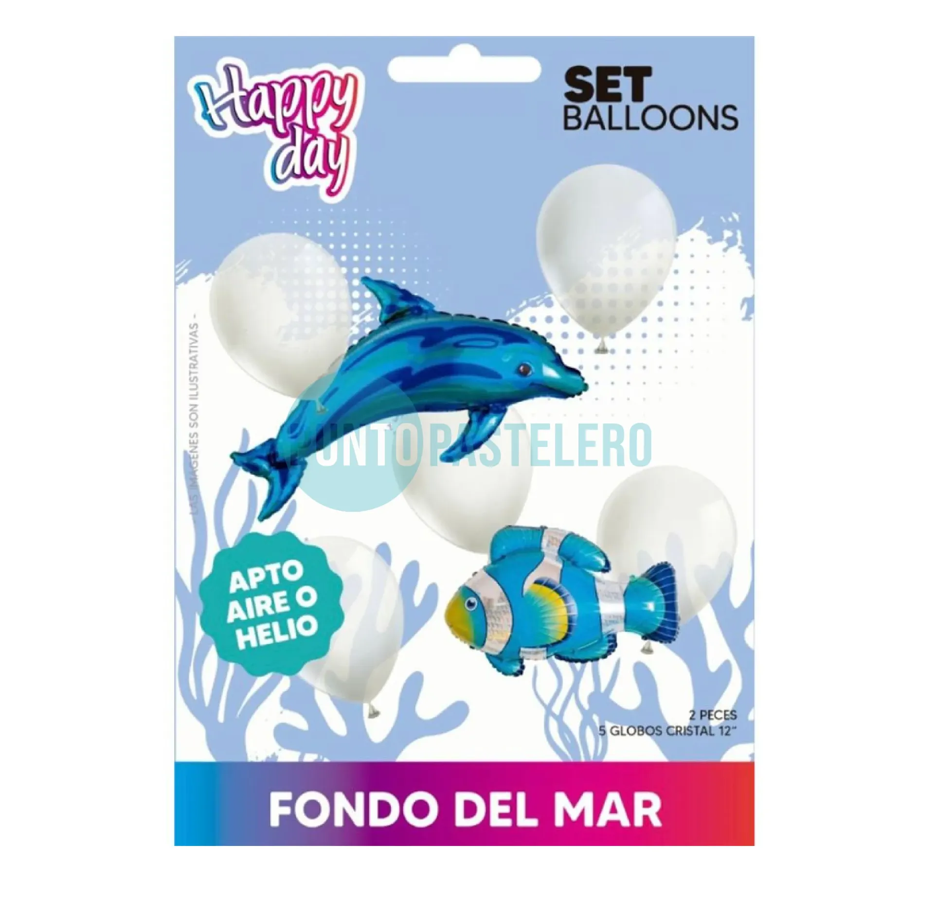 [7798371461812] SET GLOBOS LATEX + METALIZADOS FONDO DEL MAR [P] (7 PZ)