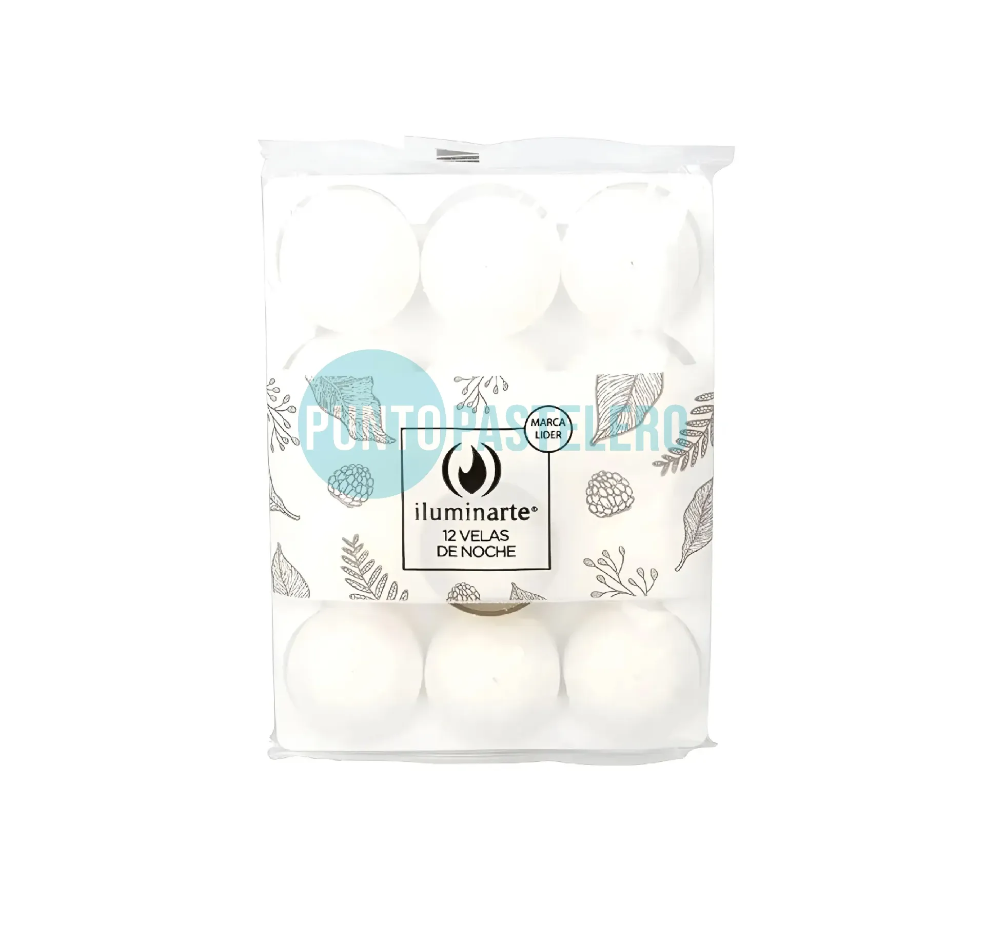[7798081510503] VELAS DE NOCHE ILUMINARTE BLANCAS (X 12 U.)