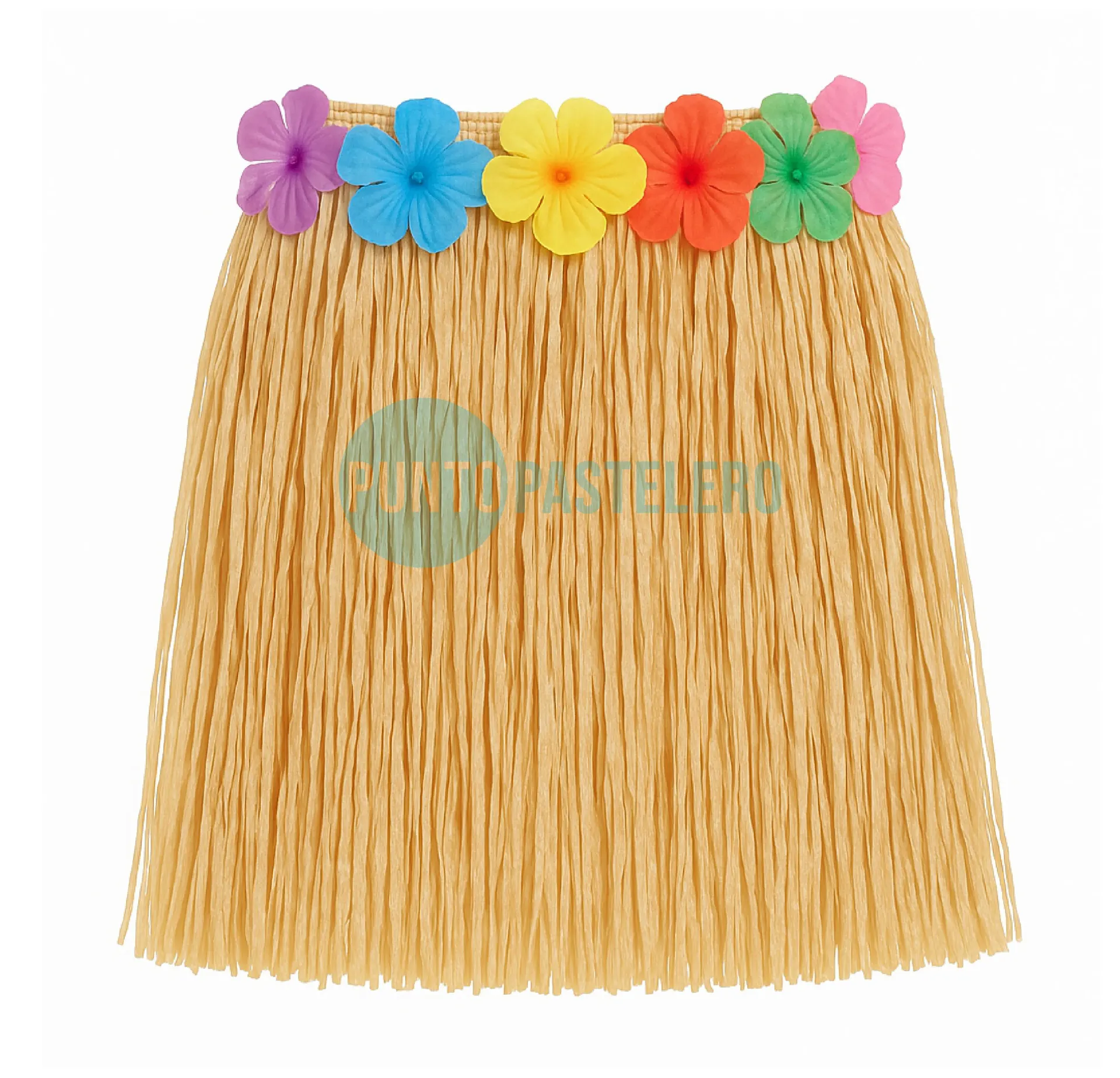 POLLERA HAWAIANA NATURAL (40 CM)