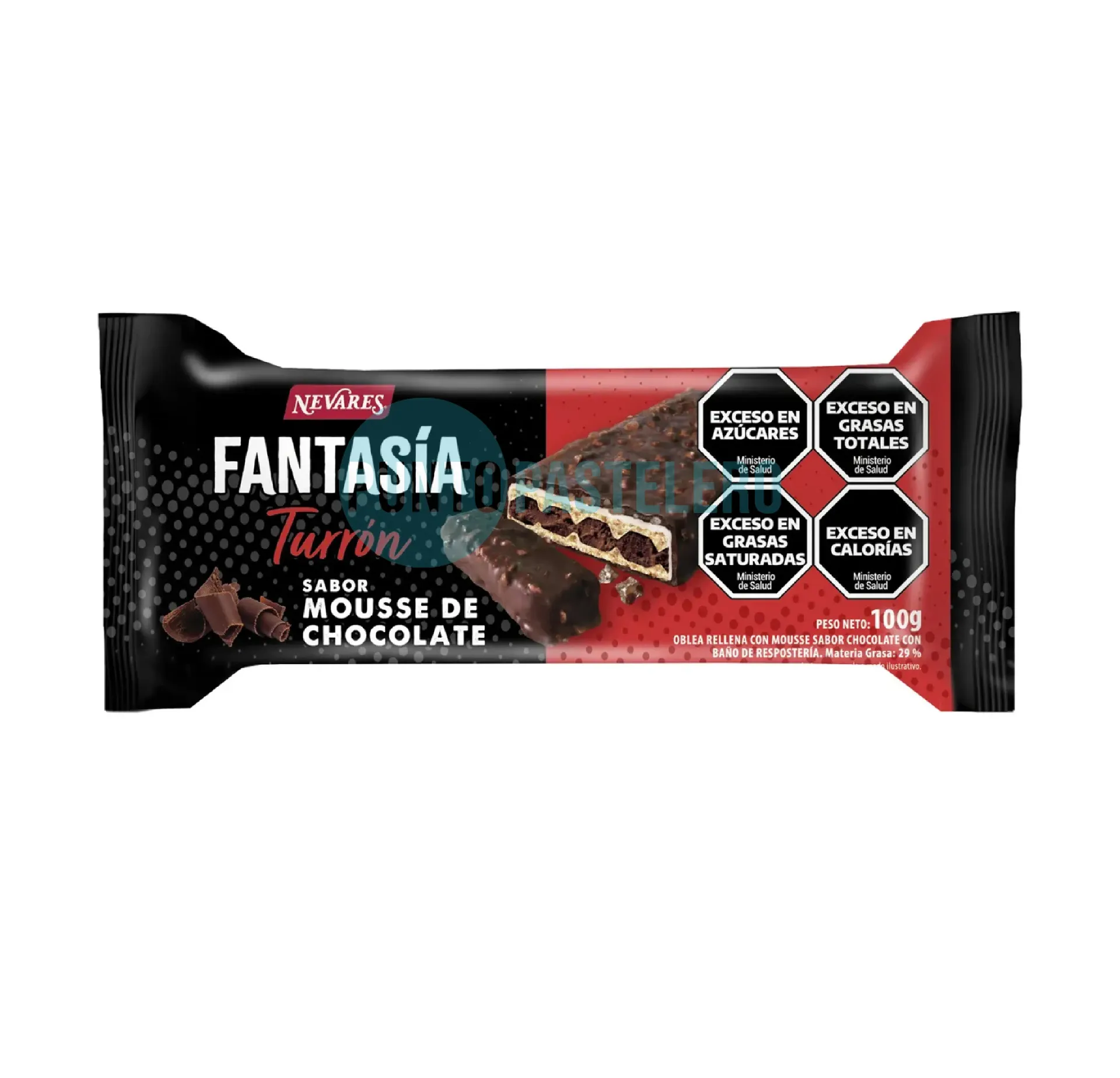 TURRON NEVARES FANTASIA MOUSSE DE CHOCOLATE (X 100 GR.)