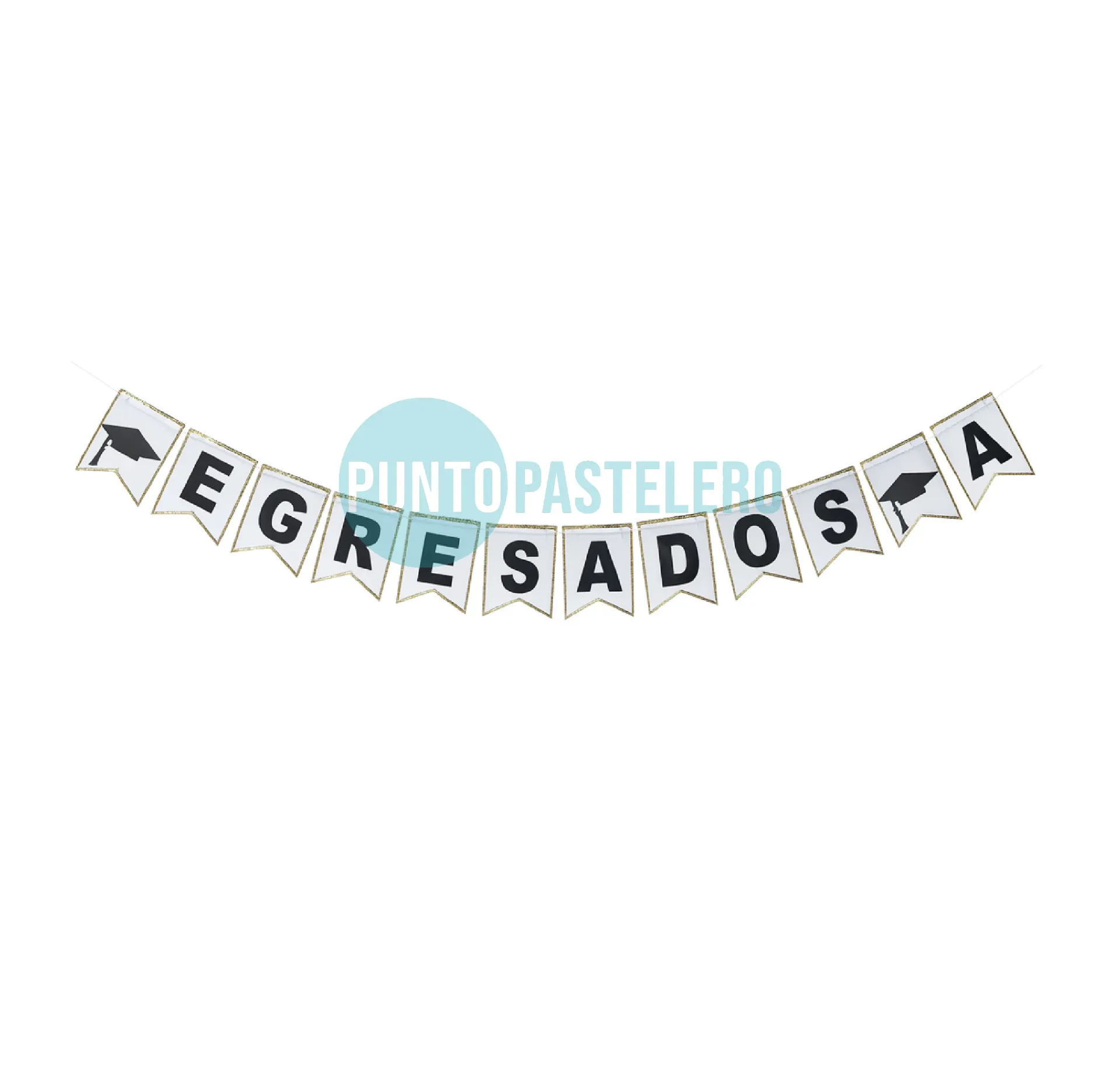 [7799088044411] BANDERIN EGRESADOS/AS (CONTIENE LETRA A ADICIONAL) (PARTY STORE)