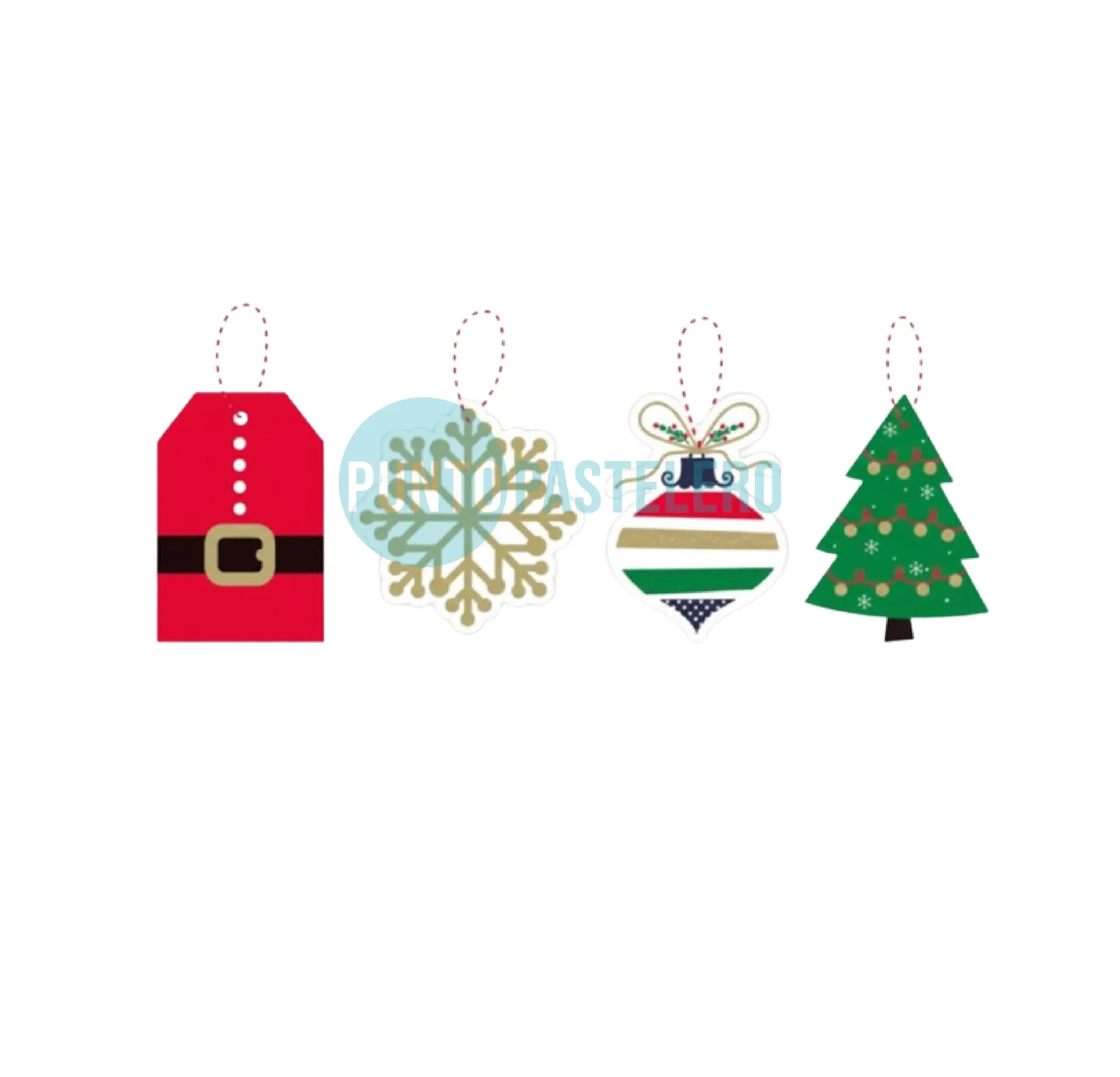 ETIQUETAS PARA REGALOS "NAVIDAD" (7.5X5CM) (X 12 U.)(PARTY STORE)