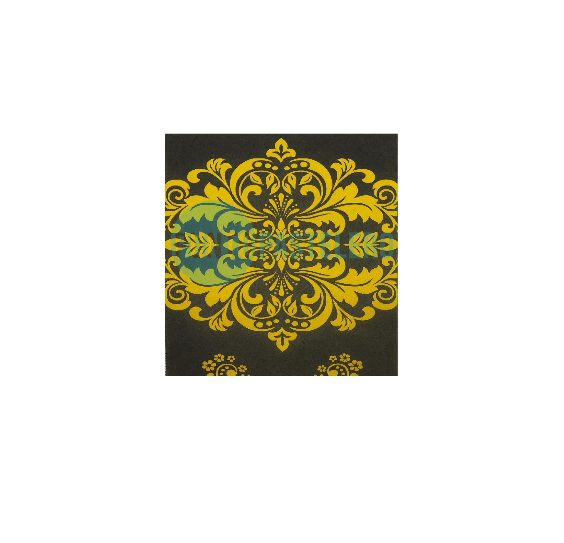 SERVILLETA IMPORTADA ARABESCOS NEGRA (X 20 U.) 