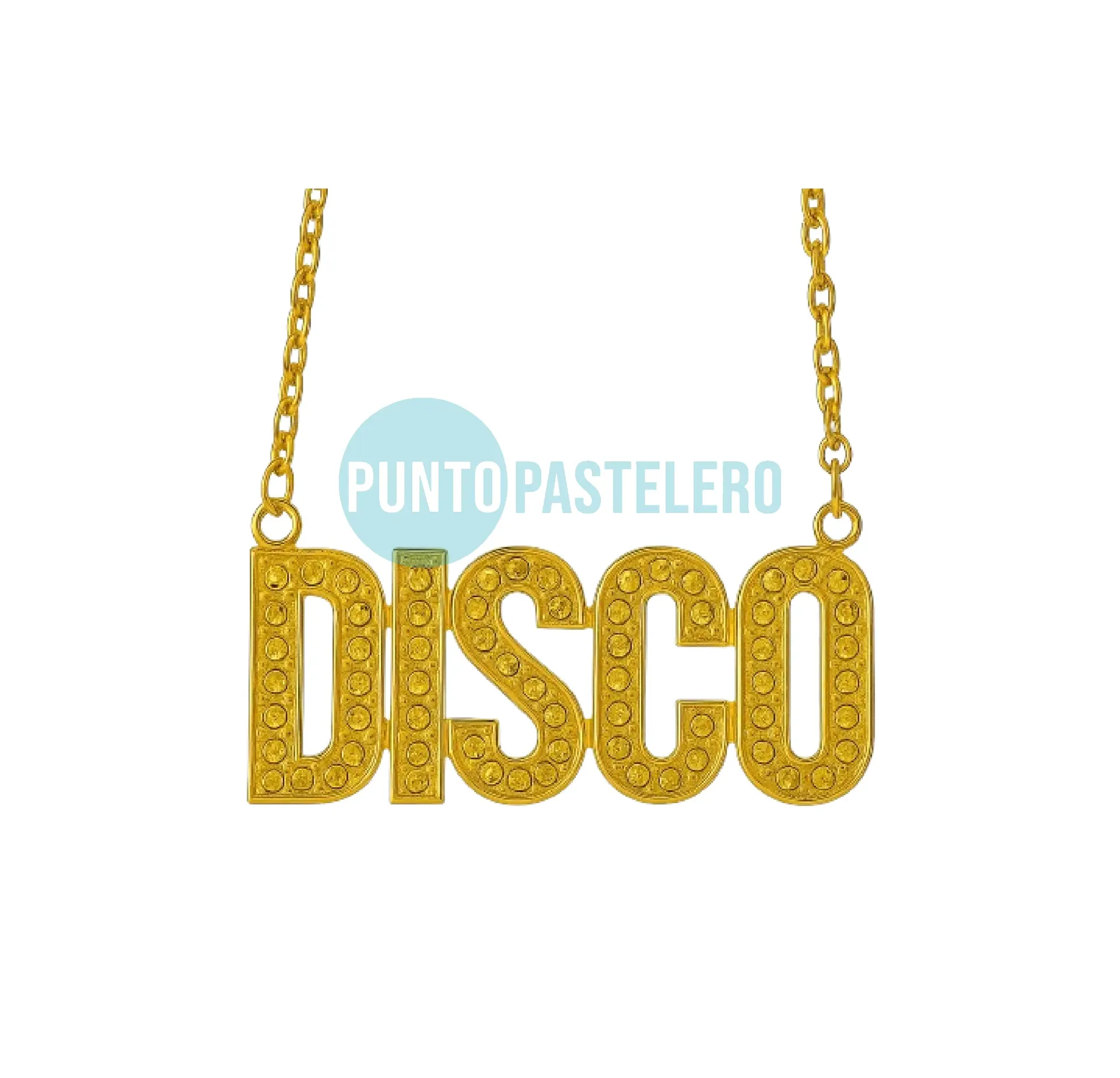 [2025800004346] COLLAR CADENA DORADA METAL DISCO
