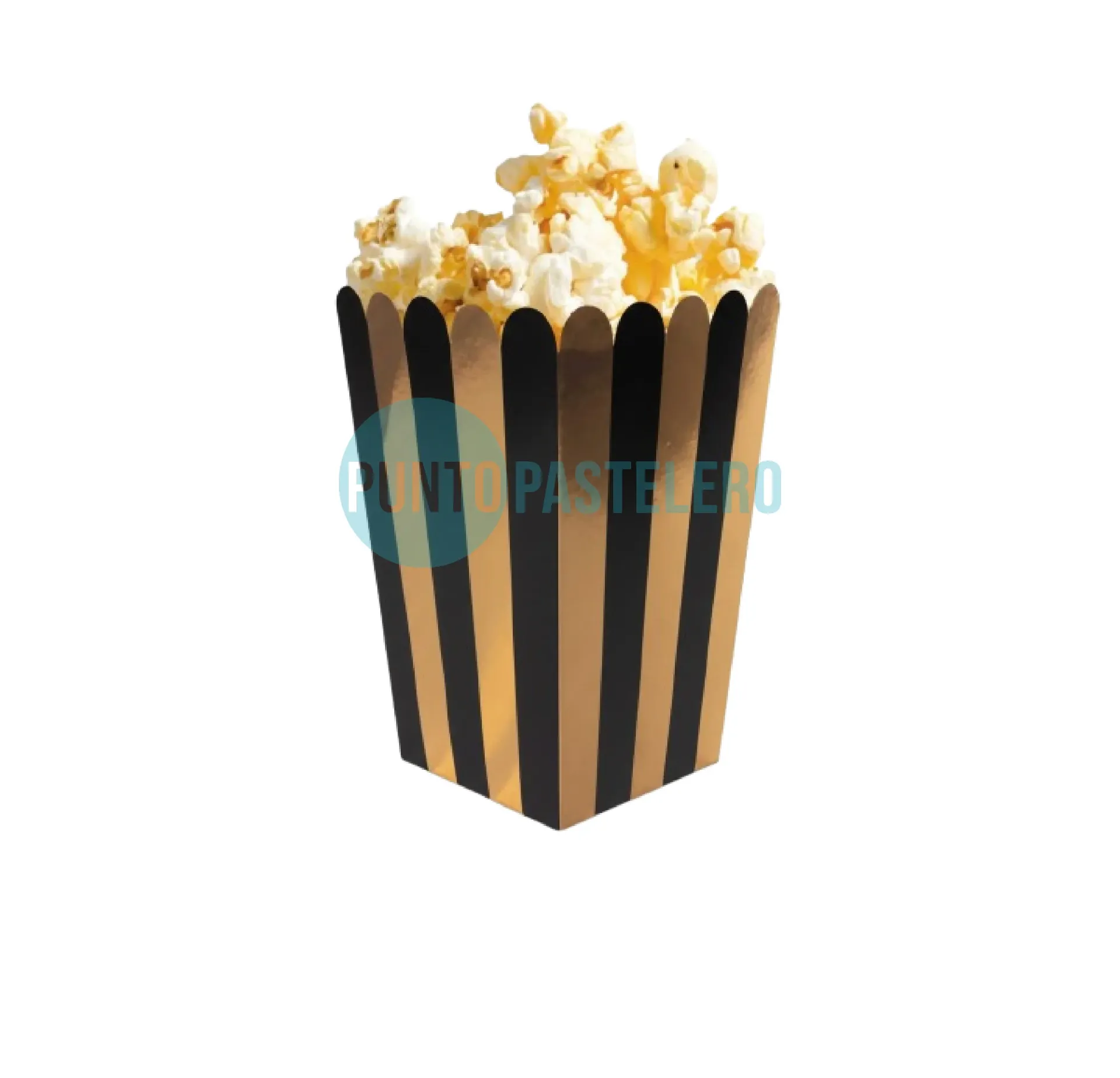 POCHOCLERAS NEGRO Y DORADO A RAYAS (8 U.)