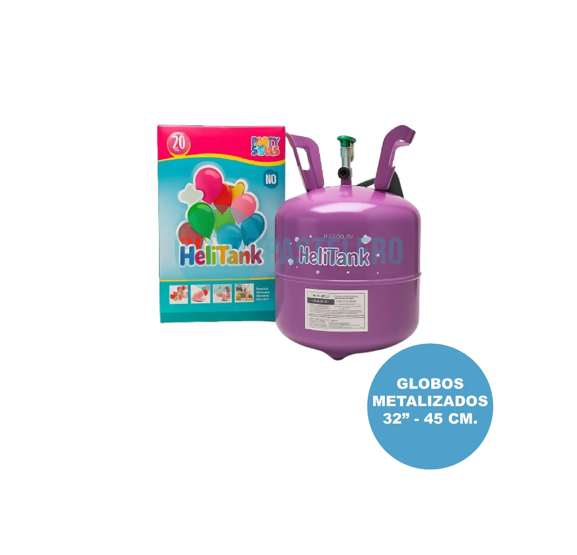 CARGA DE HELIO (GLOBOS METALIZADOS 32" - 45 CM)