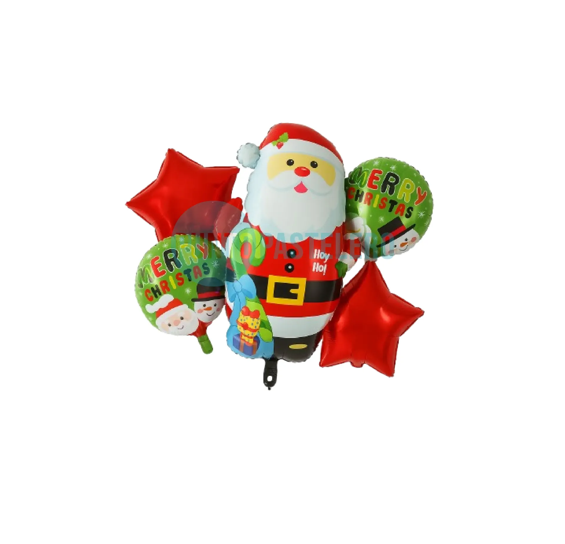 [2023089964436] SET GLOBO METALIZADO NAVIDAD PAPA NOEL SALUDO (5 PZ)