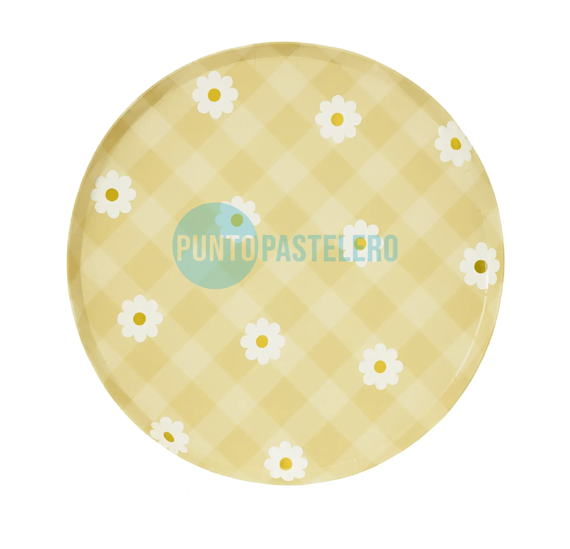 PLATO "CUADRILLE MARGARITAS" BEIGE NUDE (X 10 U.)