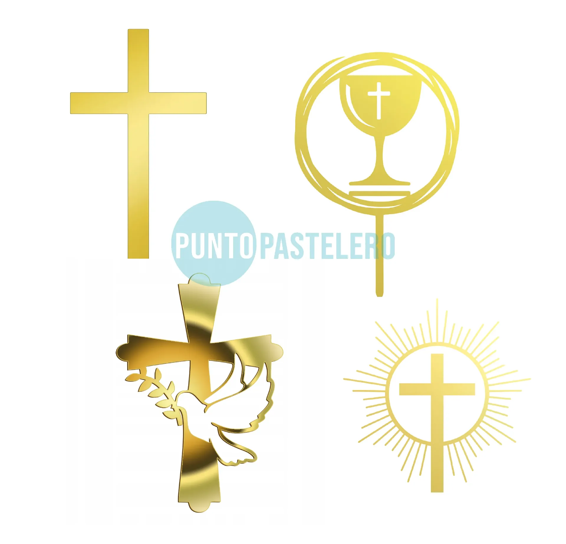 TOPPER ACRILICO DORADO COMUNION