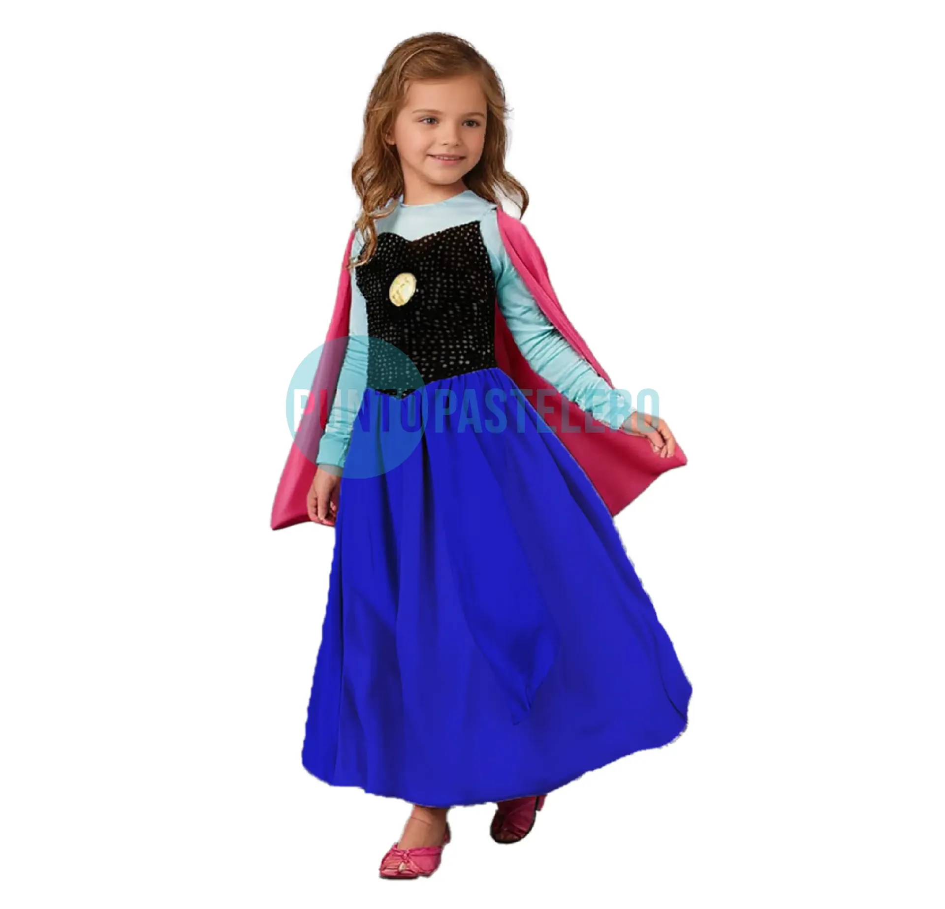 DISFRAZ OFICIAL FROZEN ANNA ECONOMICO (TALLE 0) (3-4 AÑOS)