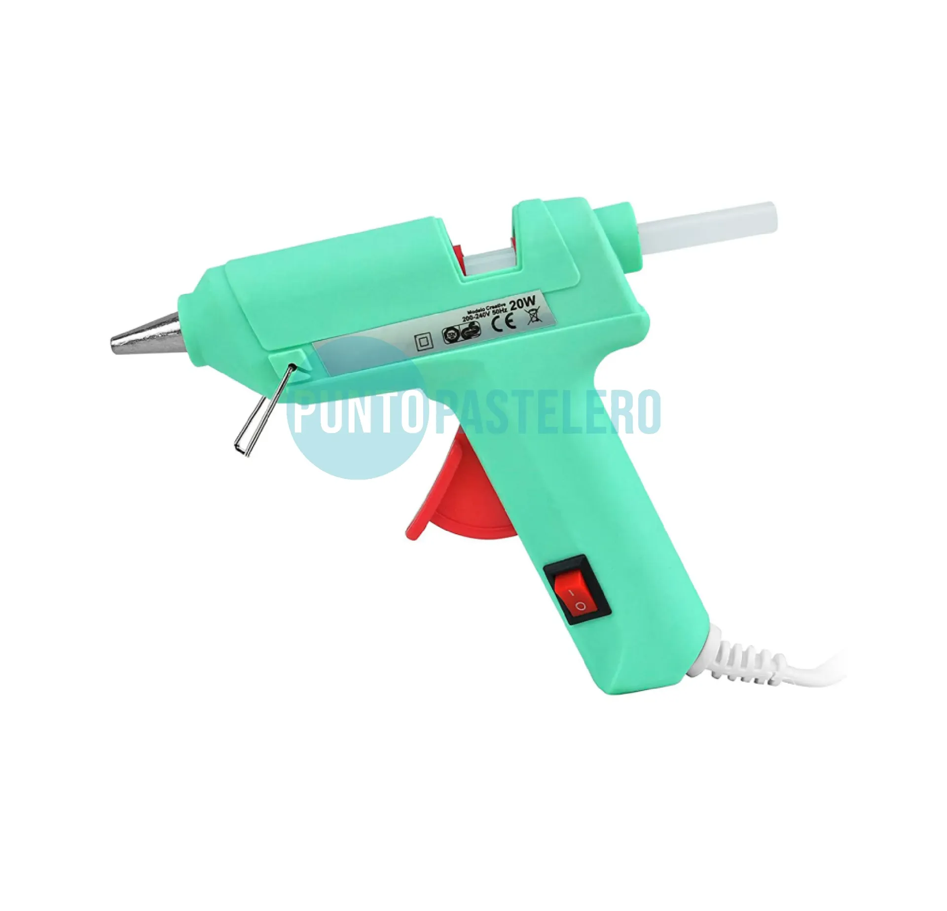 PISTOLA DE SILICONA MINI CON TECLA (COLORES PASTEL) (1209-5)