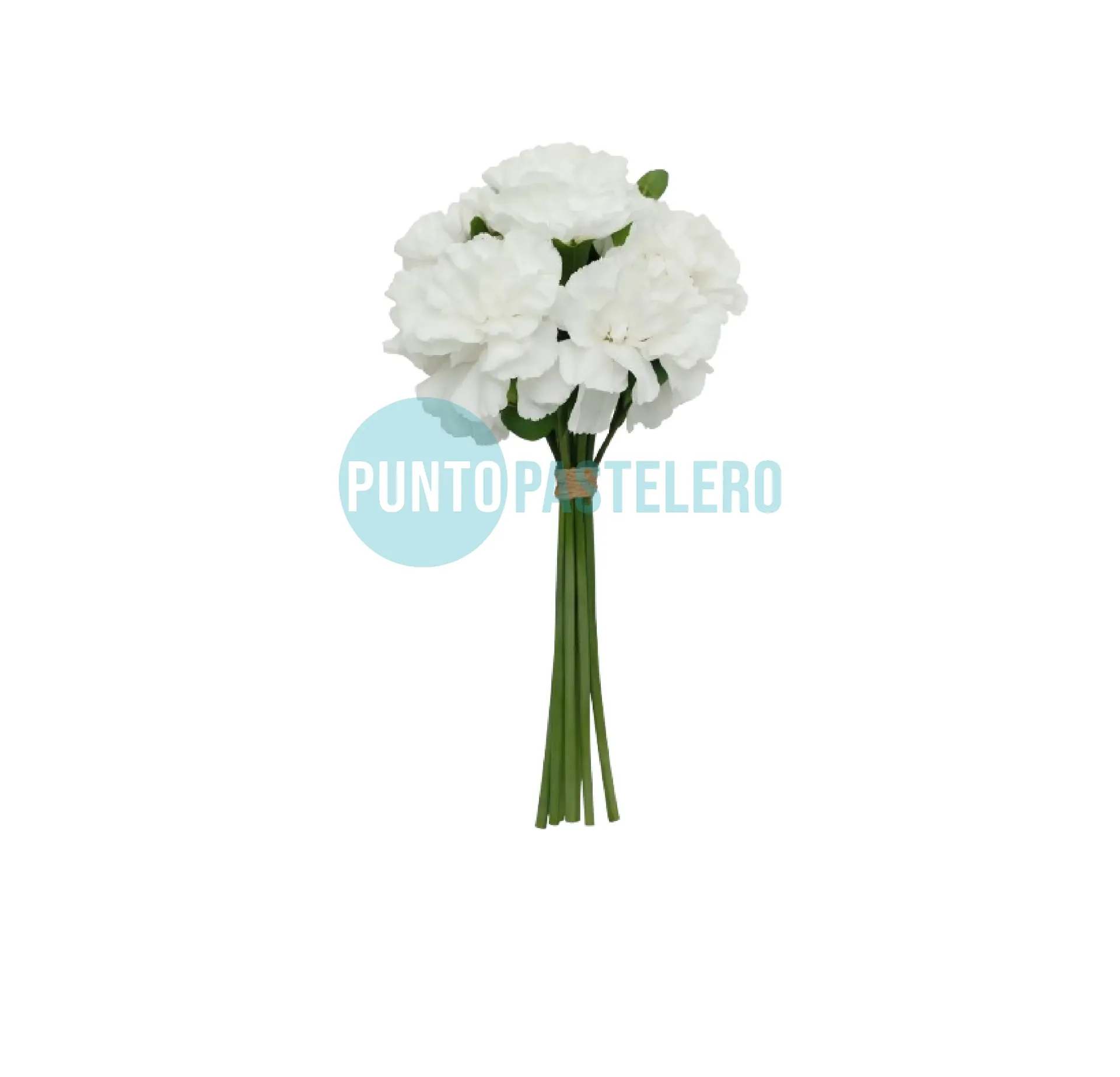 RAMO FLORES DE TELA BLANCO