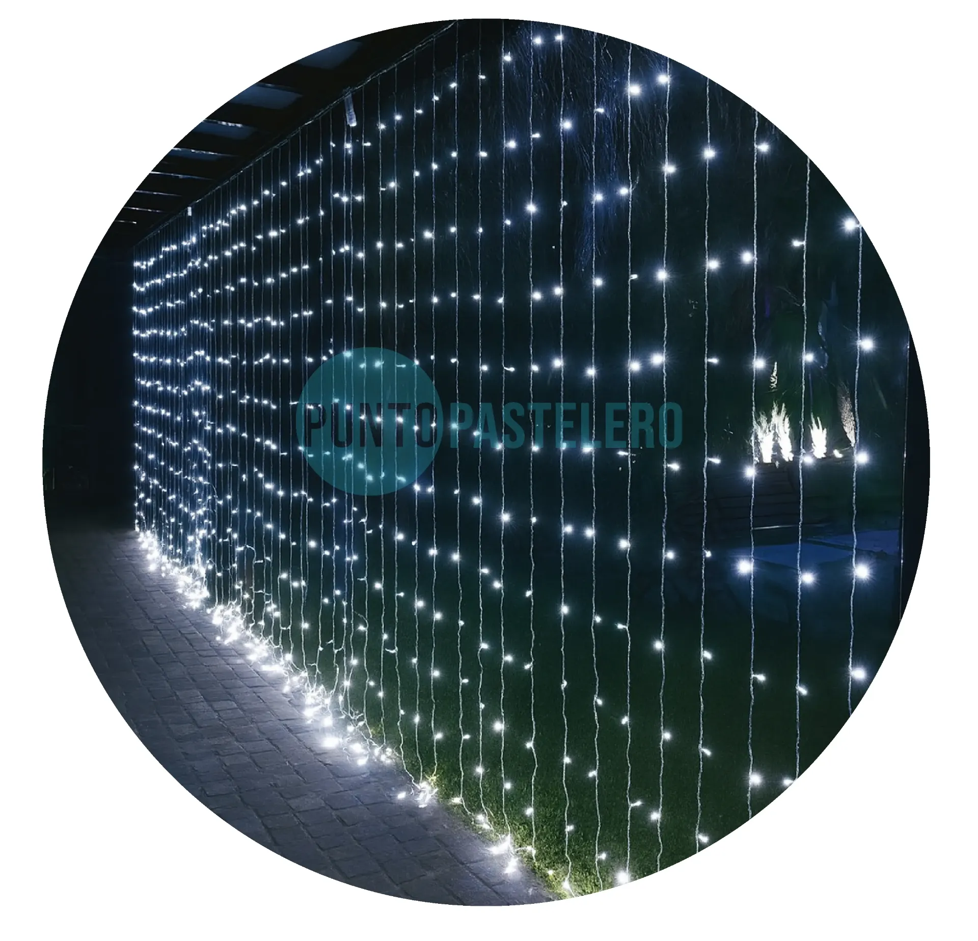 CORTINA LED 100 LUCES (280X70CM) FRIA (220 V) (N0030B)