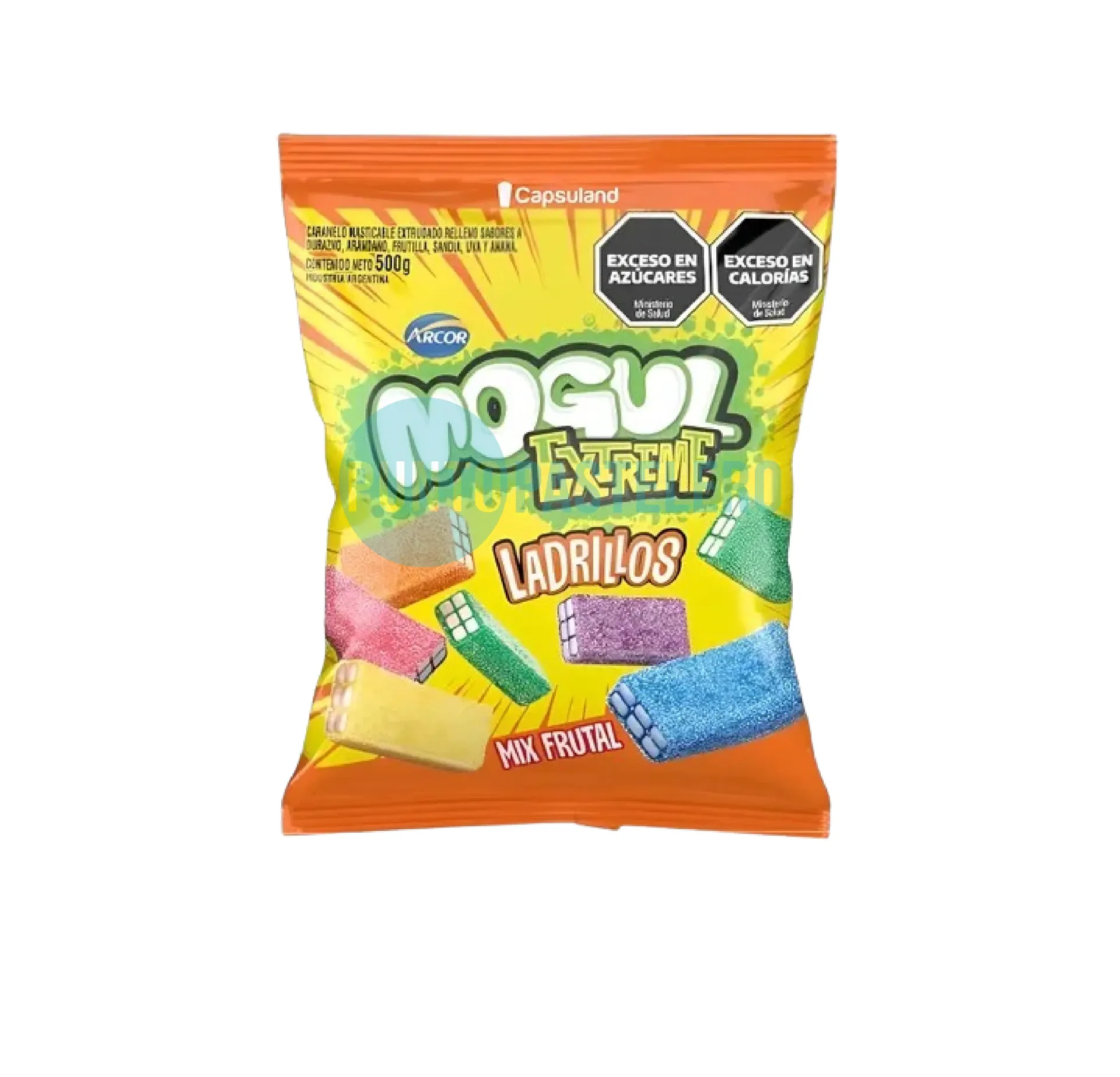 GOMITAS MOGUL EXTREME LADRILLOS MIX FRUTAL (ACIDO) (X 500 GR.)