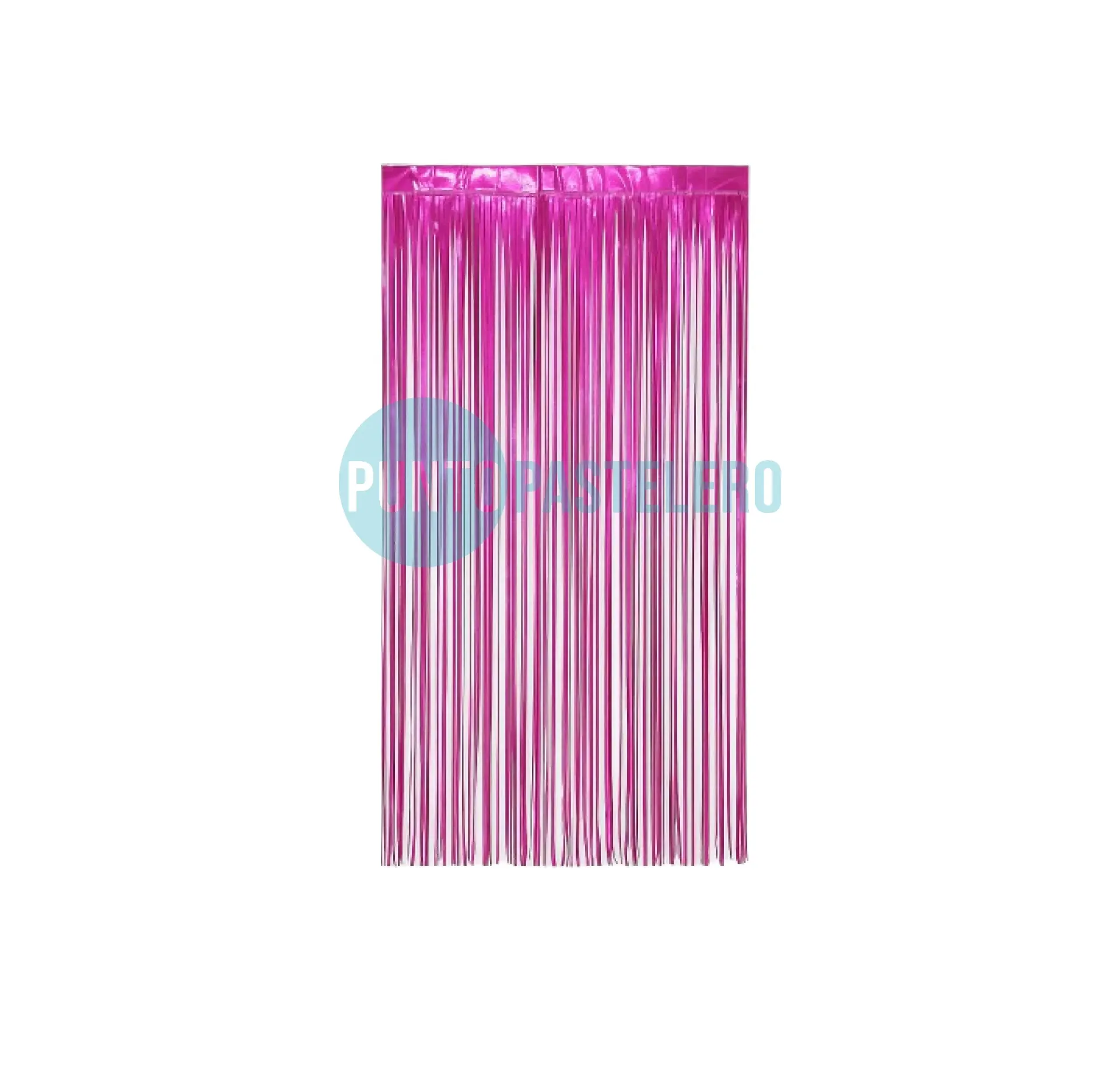 CORTINA METALIZADA GIBREADA ROSA (1 X 2 MT.)