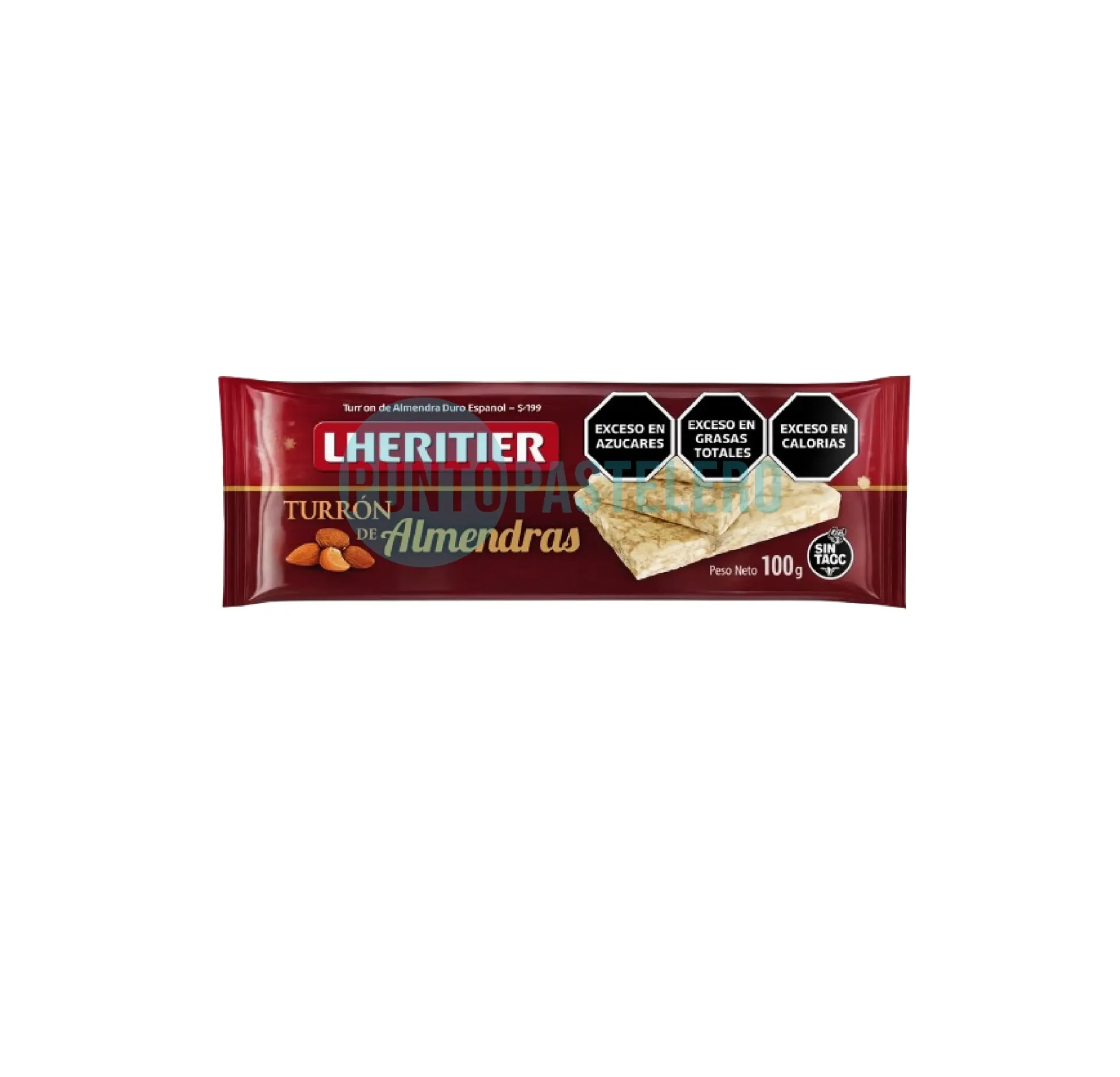 TURRON DE ALMENDRAS LHERITIER (X 120 GR.) (SIN TACC)