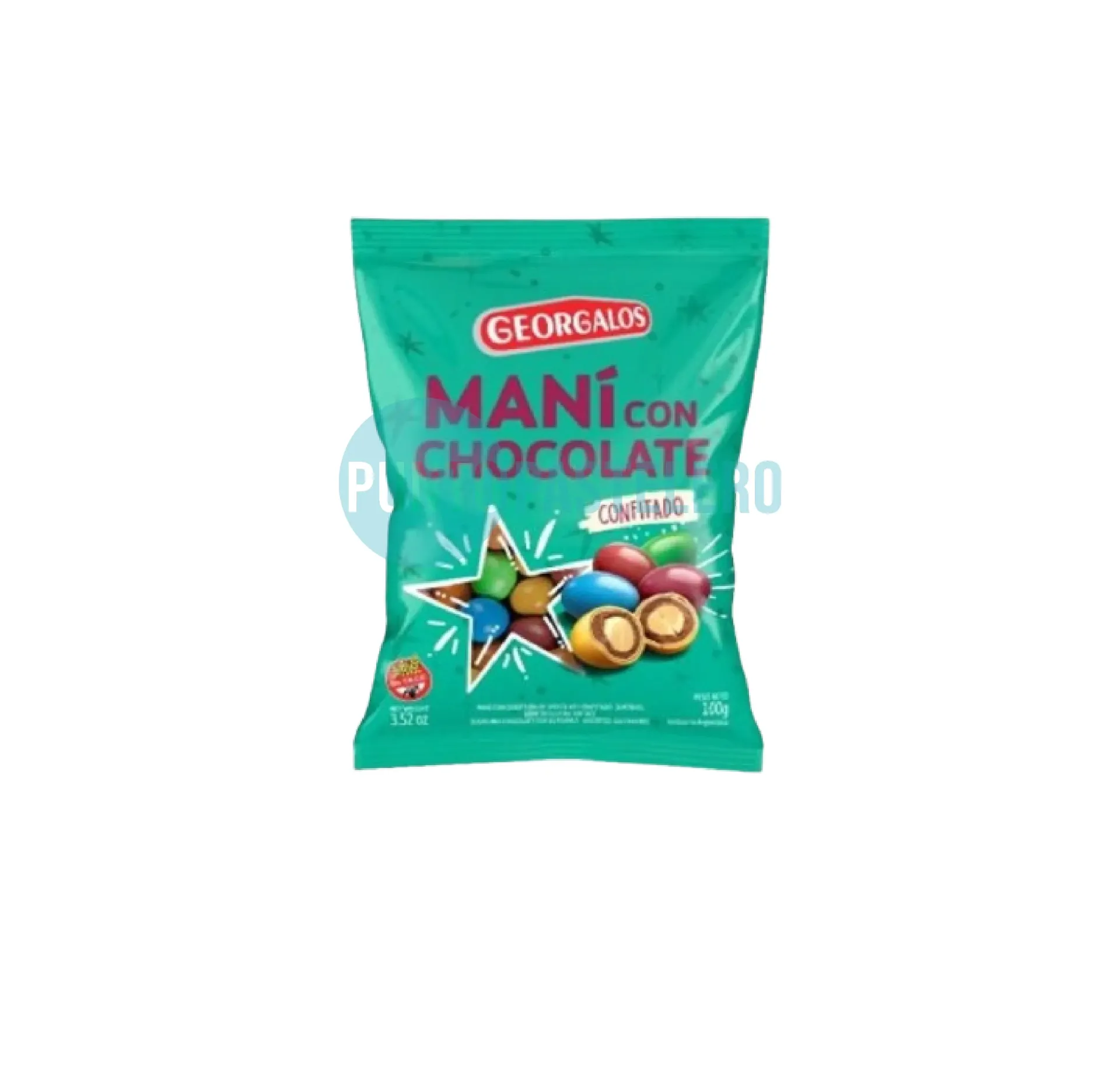 MANI CON CHOCOLATE CONFITADO GEORGALOS (X 100 GR.) (SIN TACC)