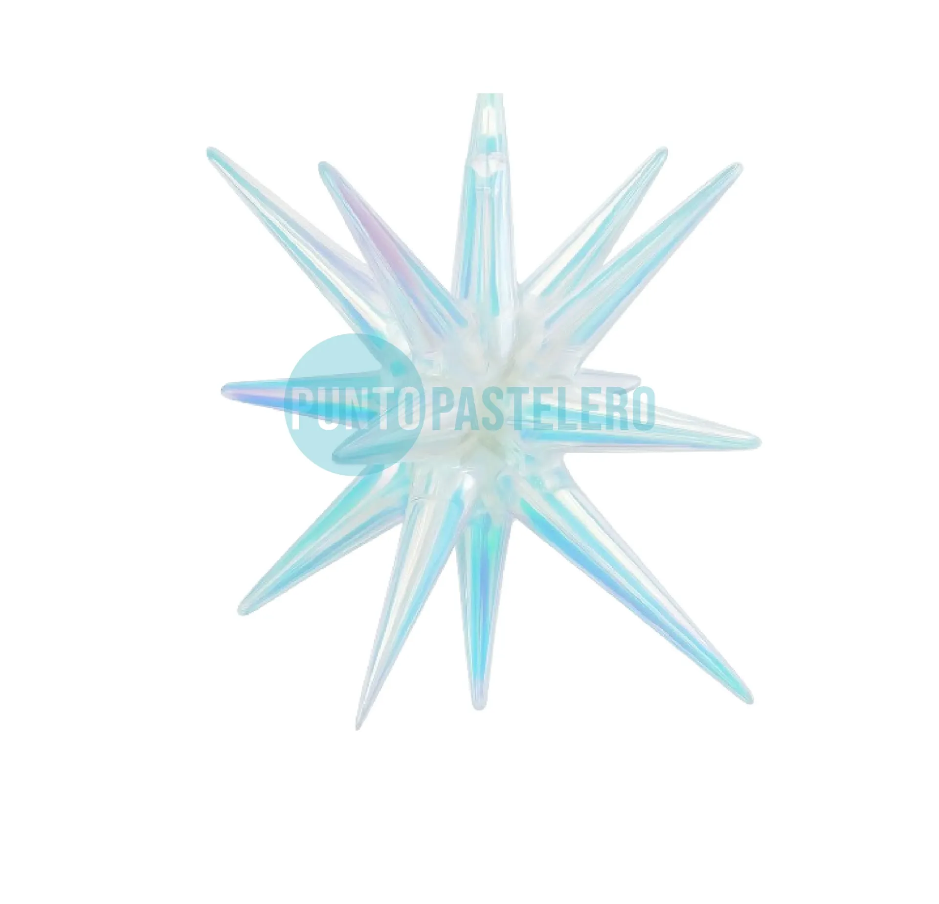 GLOBO METALIZADO ESTRELLA 14 PUNTAS 3D (60 CM) (IRIDISCENTE) [CAJA]
