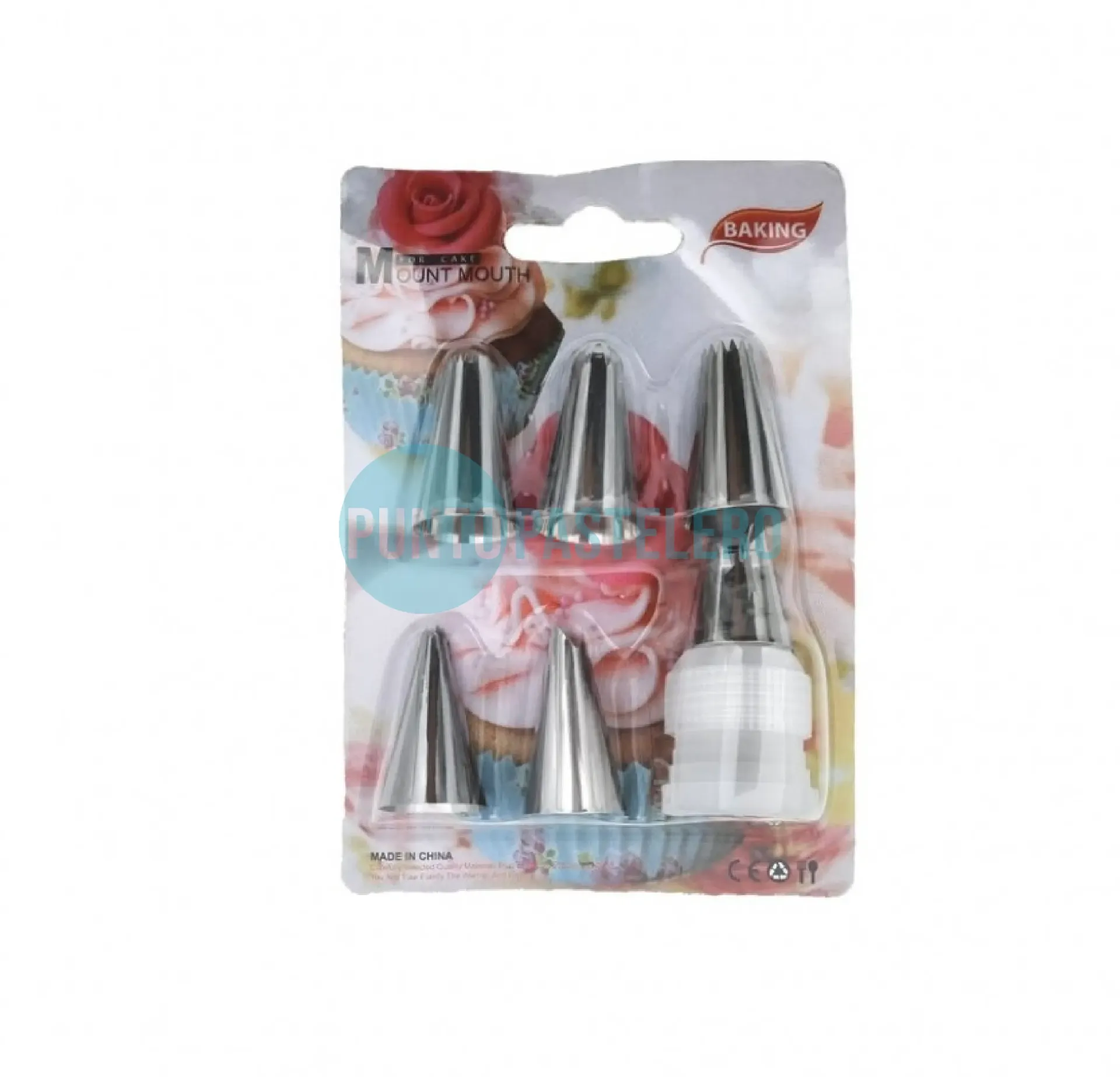 SET 6 PICOS ACERO + CUPLA AEROBAKING (51504)