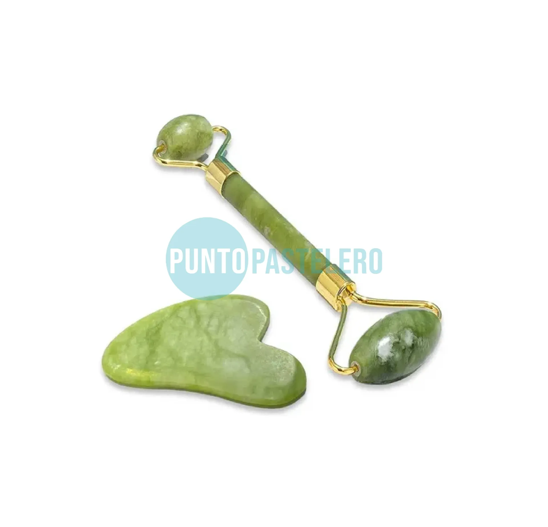 MASAJEADOR RODILLOS PIEDRA JADE FACIAL CORPORAL