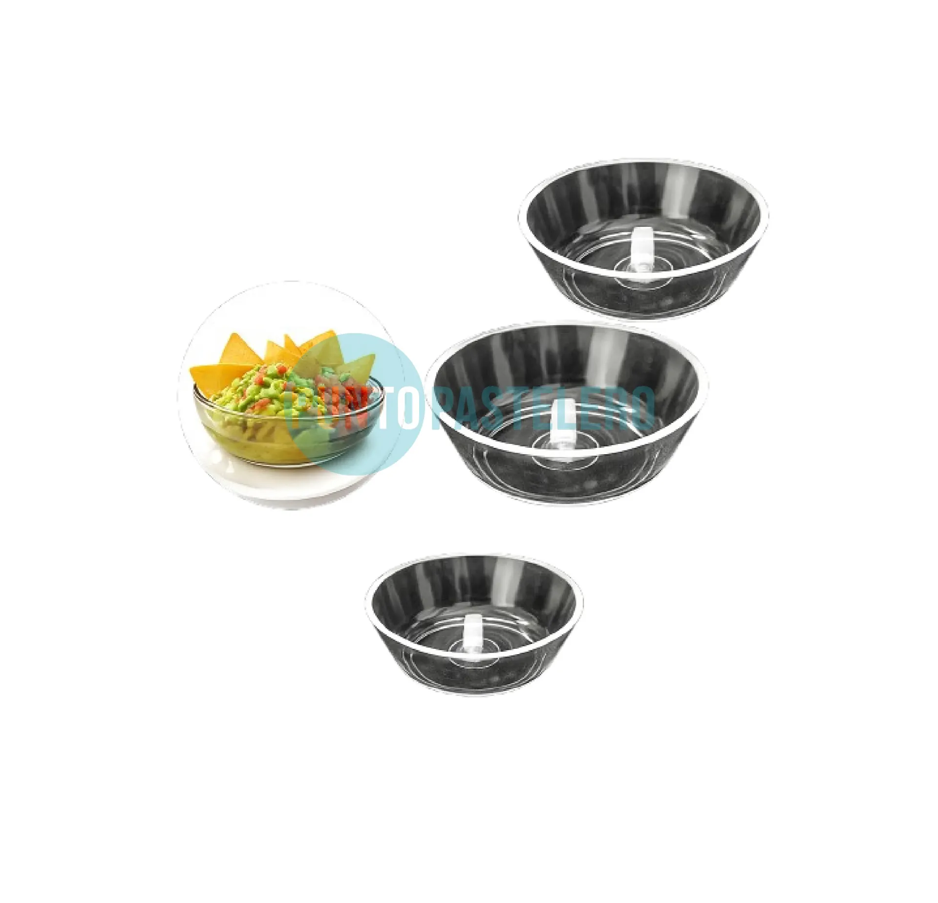 CAZUELA PLASTICO ACRILICO RIGIDO MEDIANA (8.5X3CM)