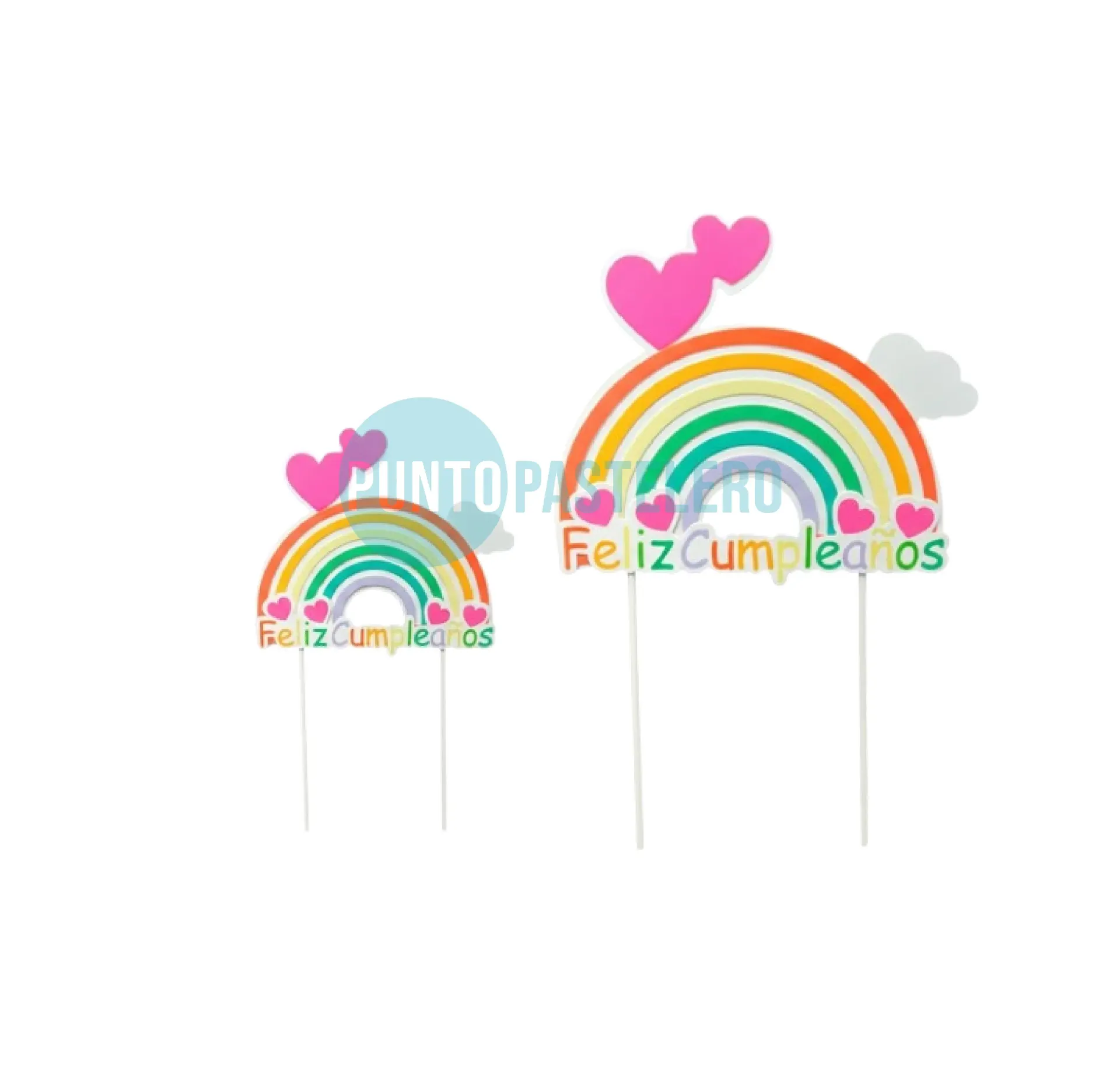 PINCHE FELIZ CUMPLEAÑOS ARCOIRIS (GR78-8)