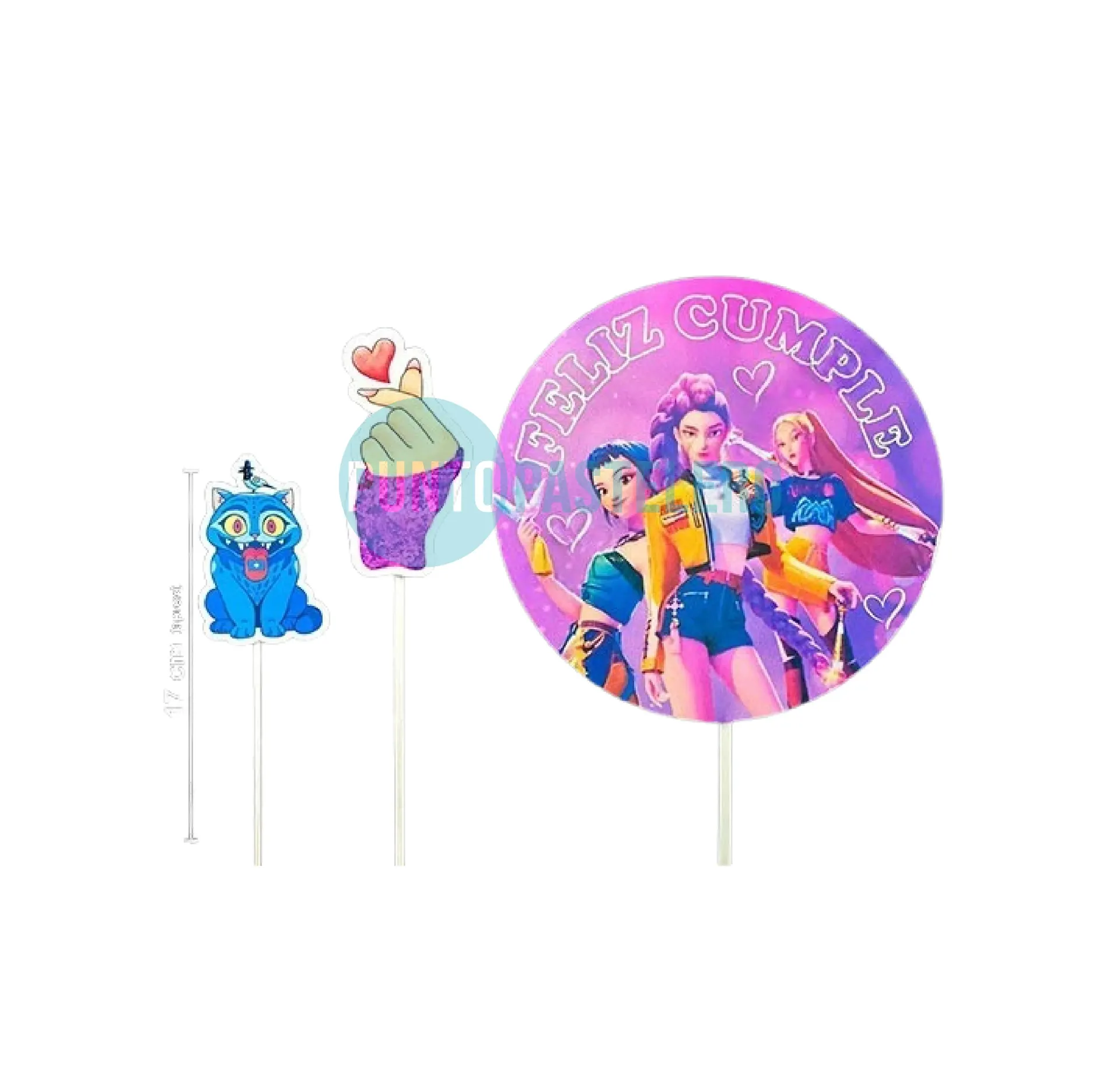 [000000058092] PINCHE ADORNO SET FELIZ CUMPLE LAS GUERRERAS K-POP CALUMI