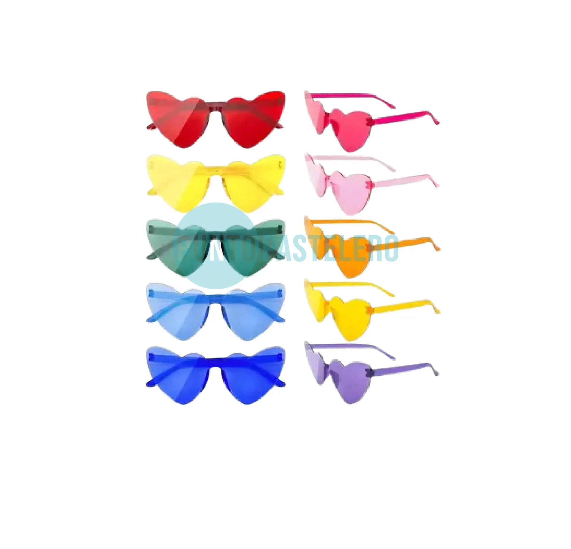 ANTEOJO ACRILICO CORAZON (COLORES SURTIDOS)