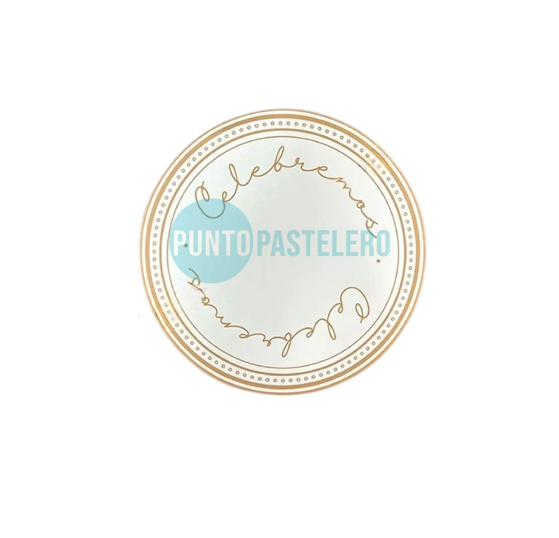 [000000058219] PLATOS DE SITIO CELEBREMOS DORADO (X 20 U.)