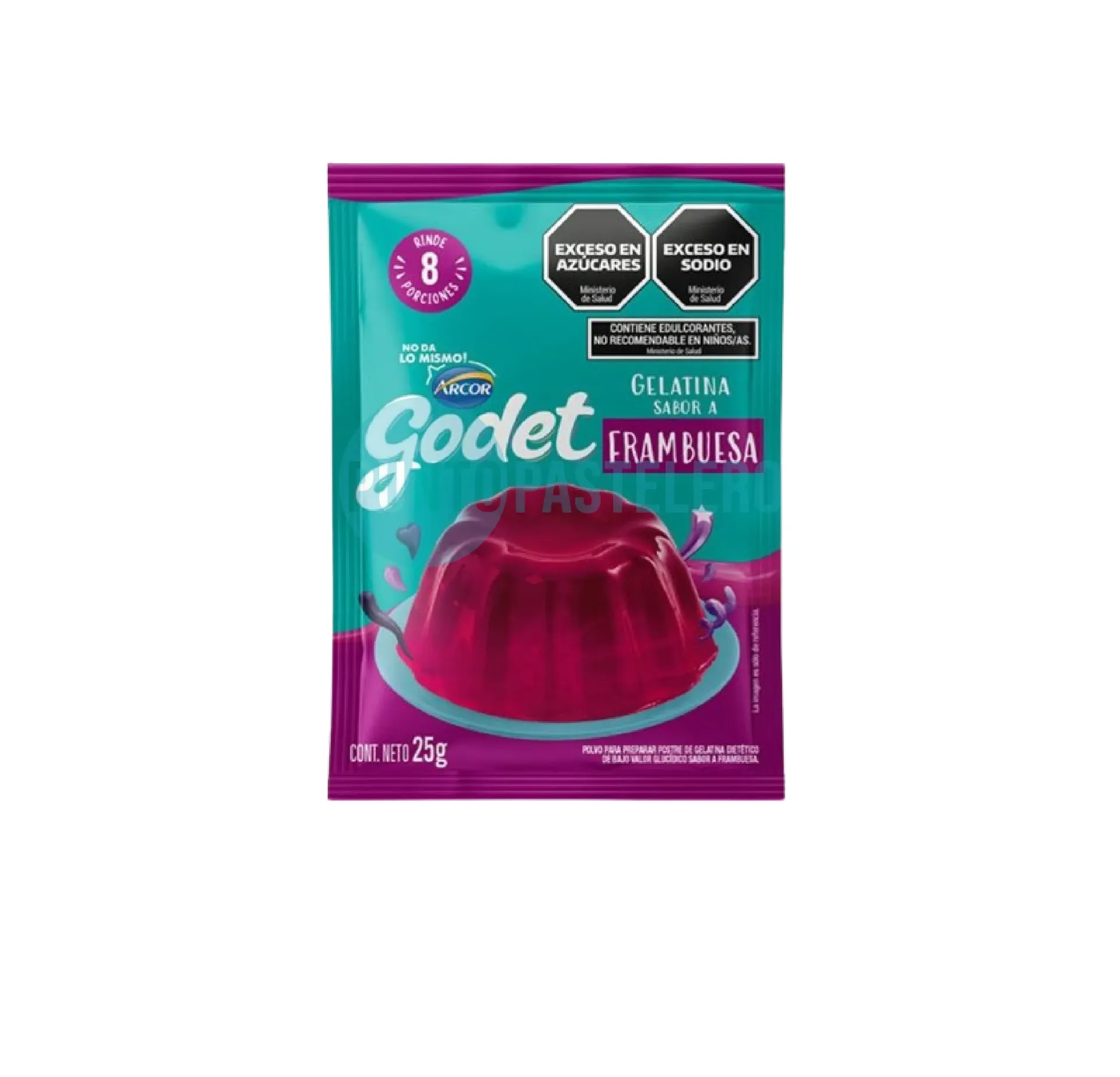 GELATINA GODET FRAMBUESA (X 25 GR.)