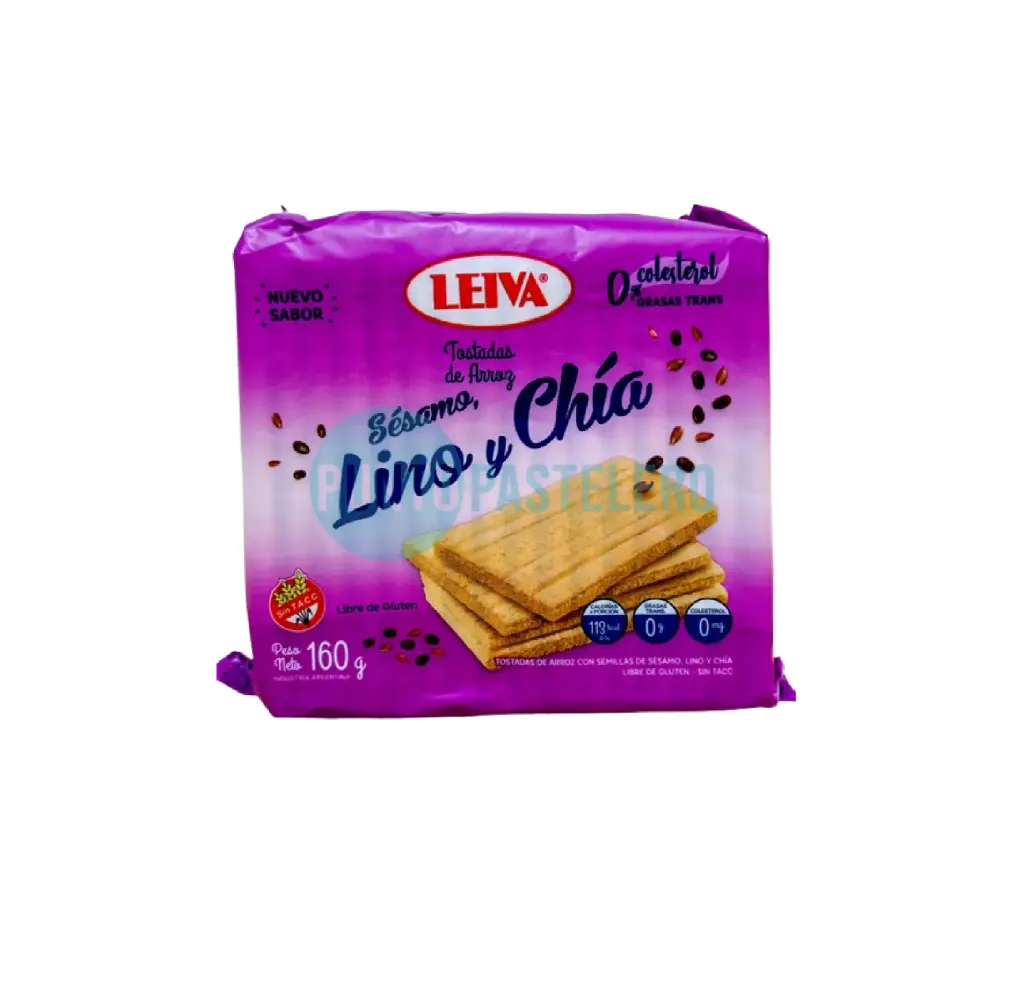TOSTADAS DE ARROZ CHIA Y LINO LEIVA (X 150 GR.) (SIN TACC)