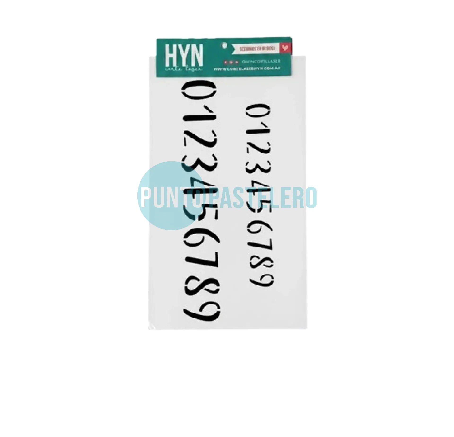 [STNUM001] STENCIL NUMEROS (12X20 CM) ST NUM 001