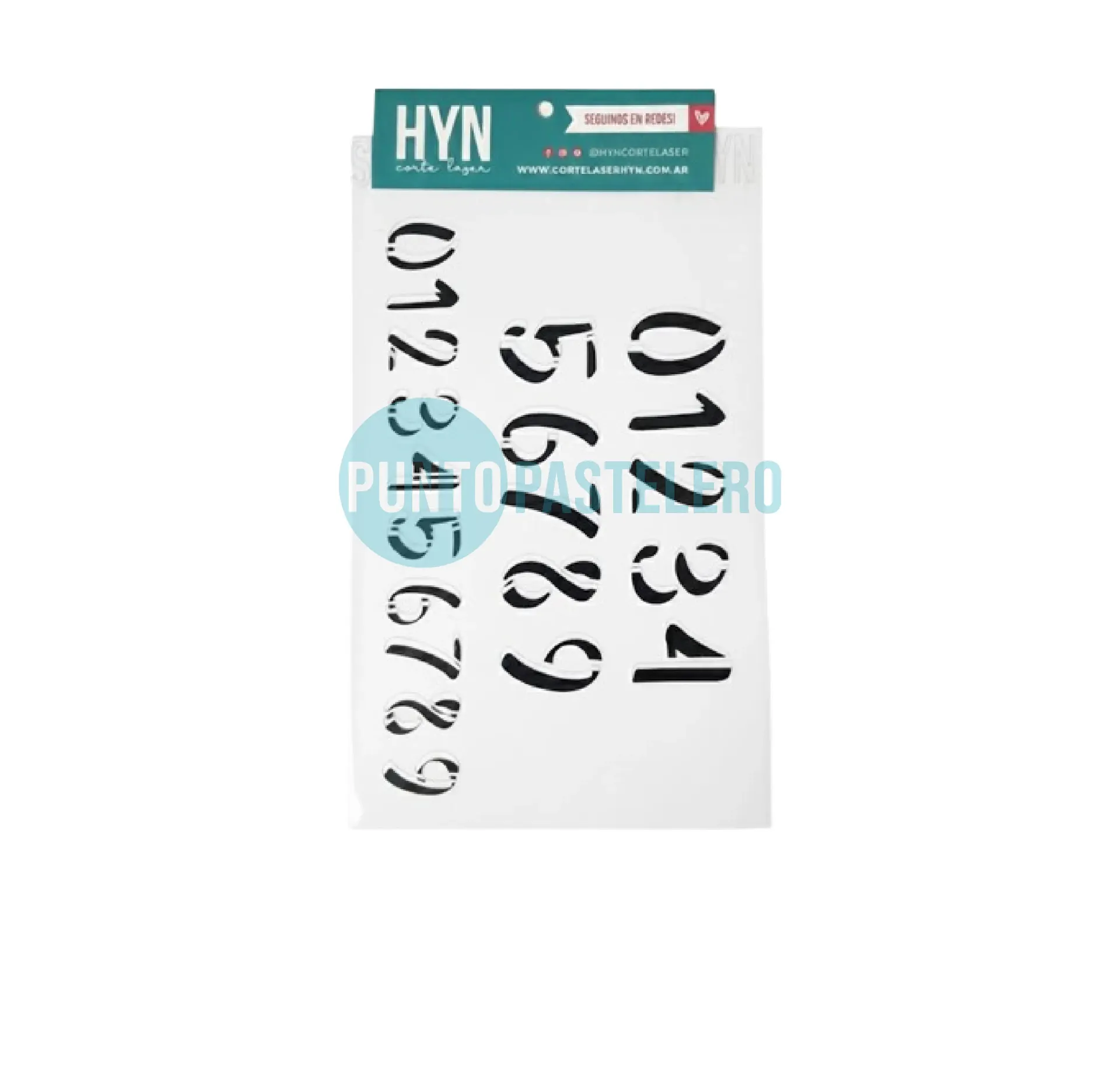 [STNUM002] STENCIL NUMEROS (12X20 CM) ST NUM 002