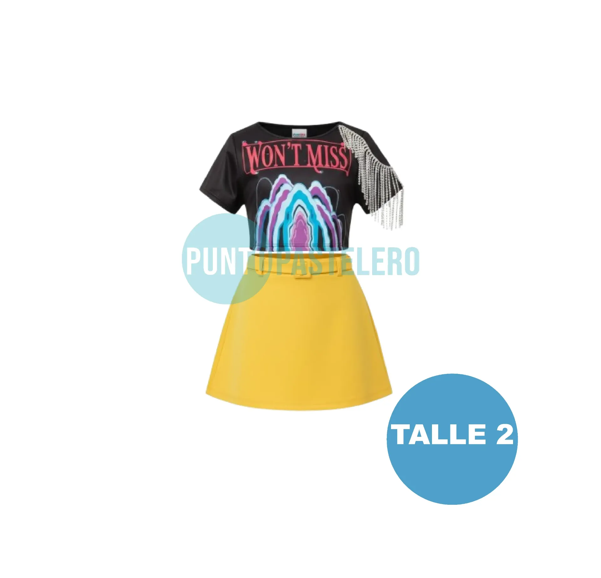 DISFRAZ GUERRERAS K-POP MIRA POLLERA (TALLE 2)