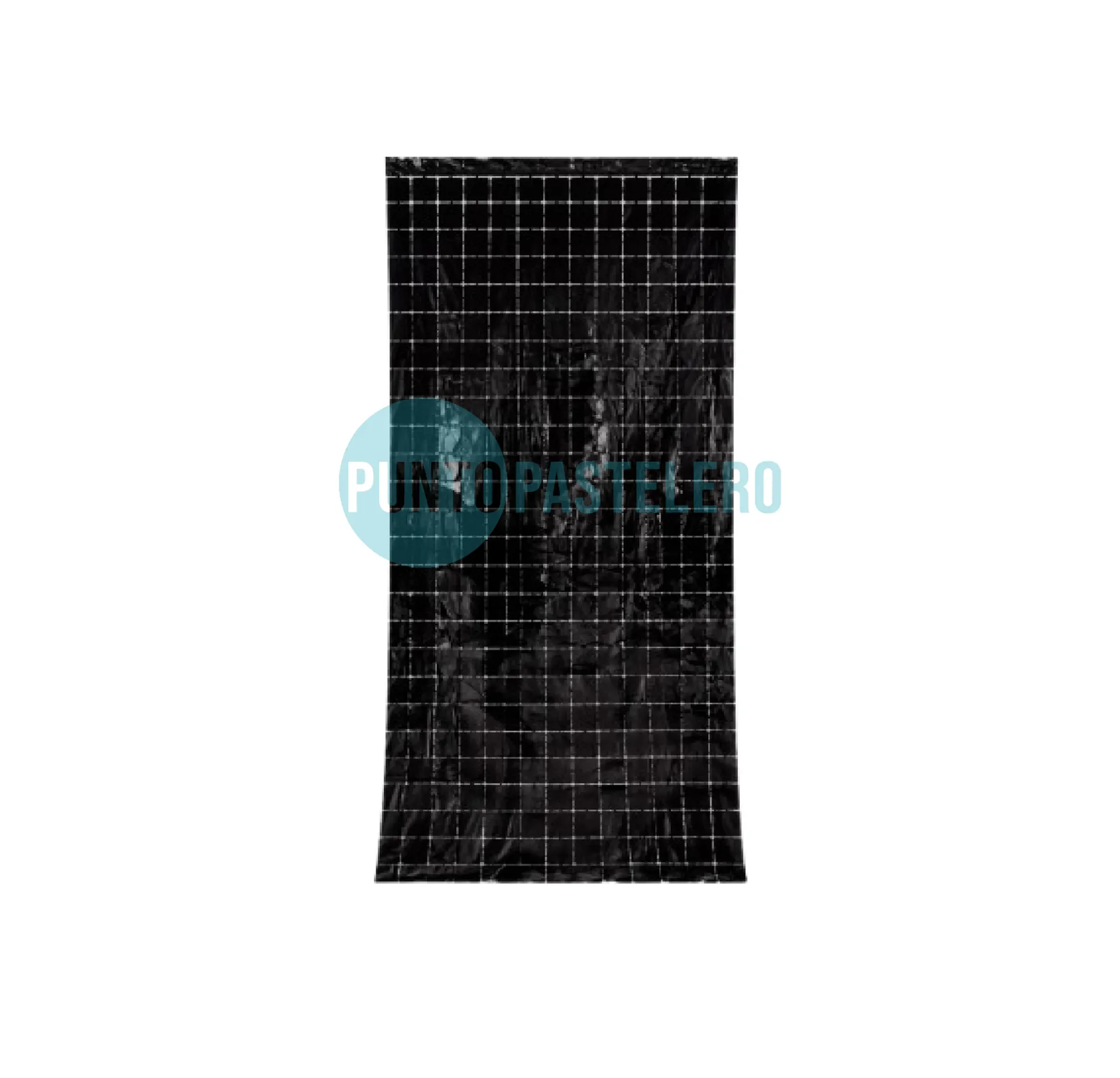 CORTINA METALIZADA BRICK WALL NEGRO GRANDE (1 X 2 MT.)