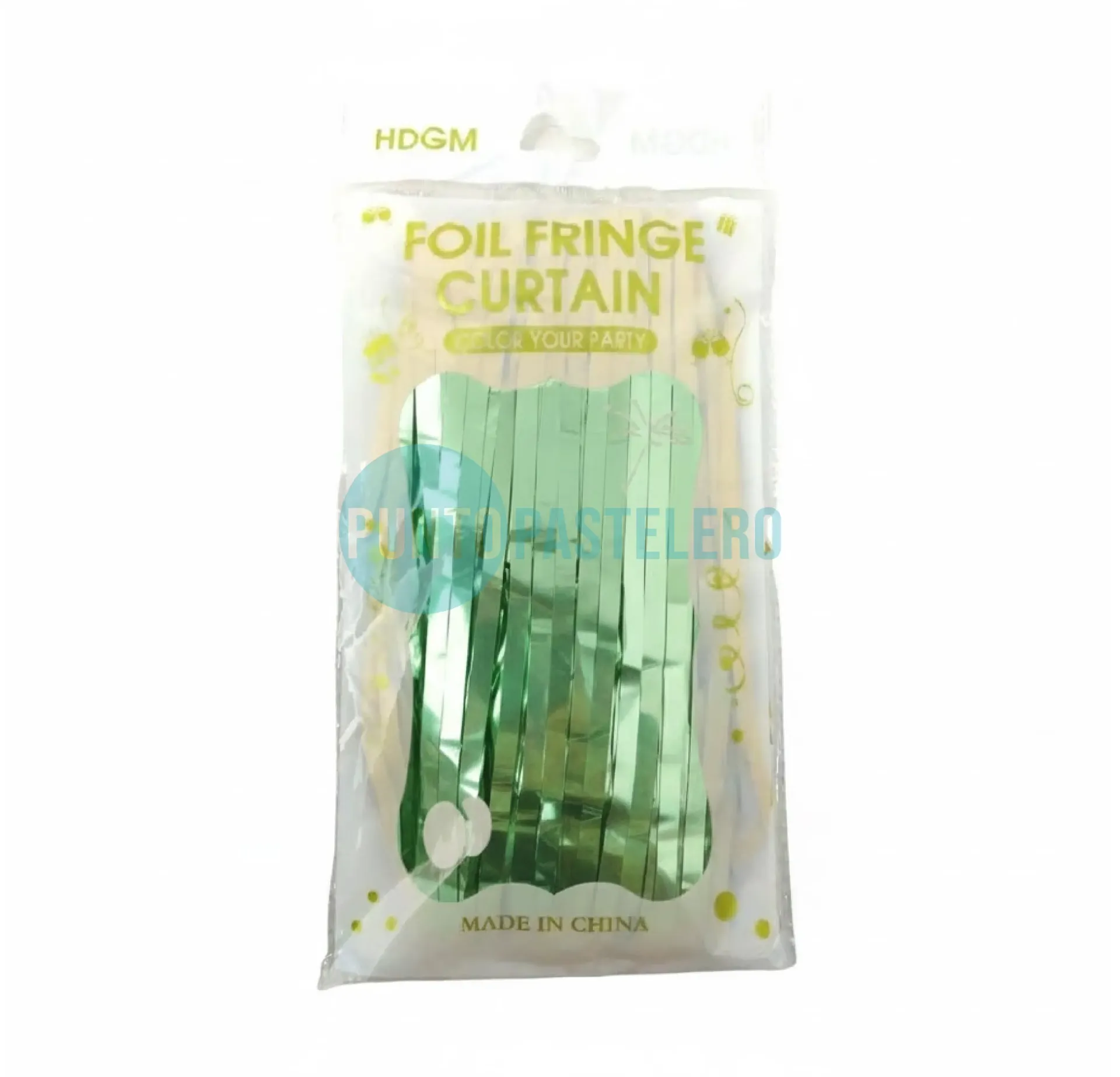 CORTINA VERDE CLARO FOIL FRINGE (1 X 2 MT.)
