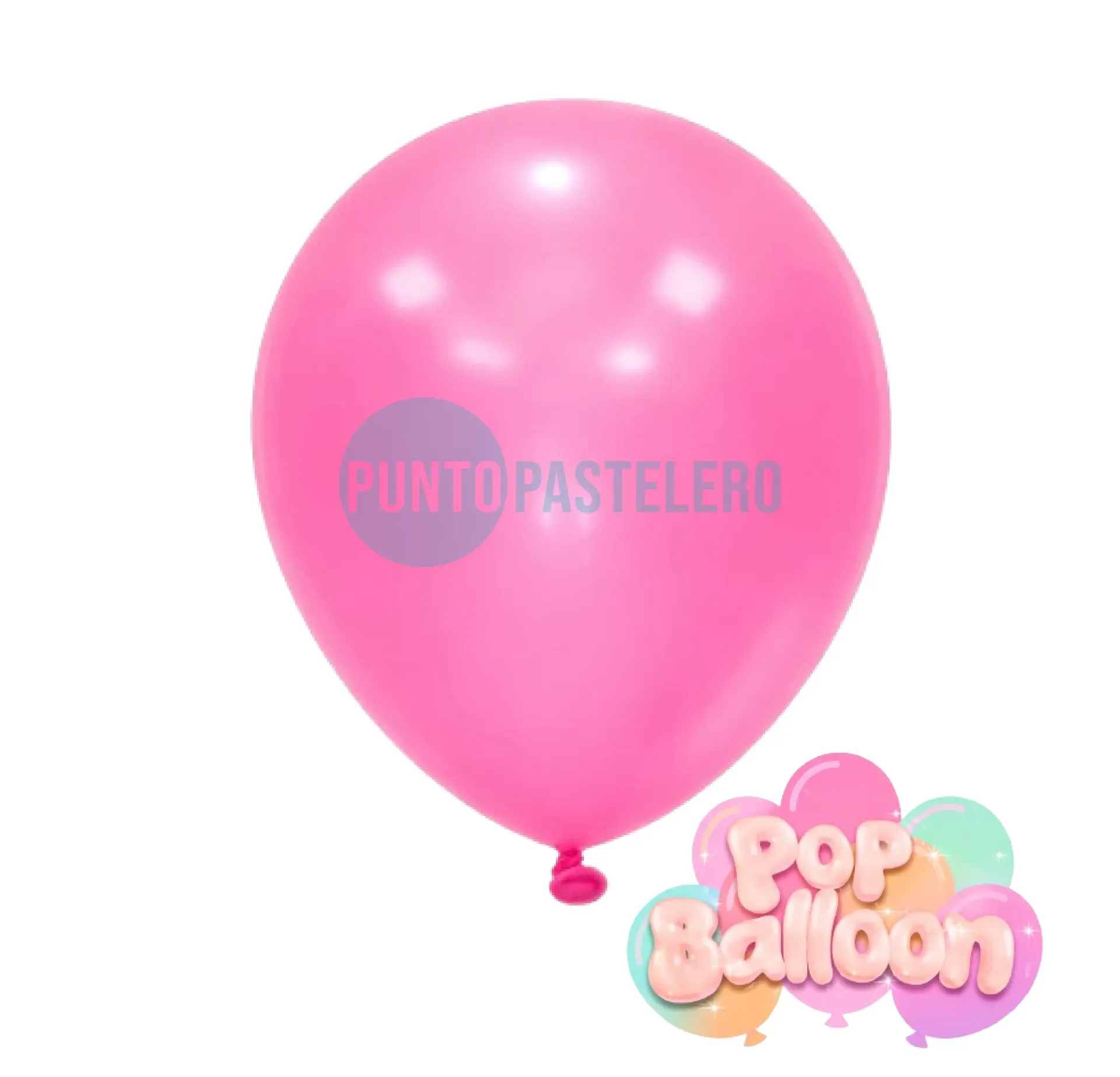 GLOBOS FLUO LATEX POP BALLOON ROSA 12" (X 50 U.)