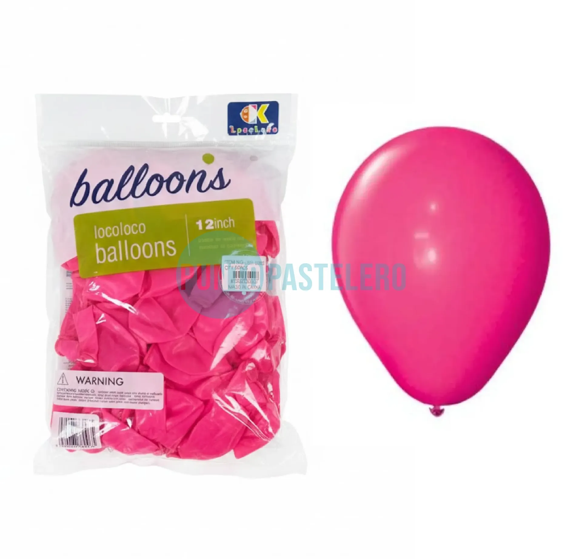 GLOBOS FLUO LATEX POP BALLOON ROSA 12" (X 50 U.)