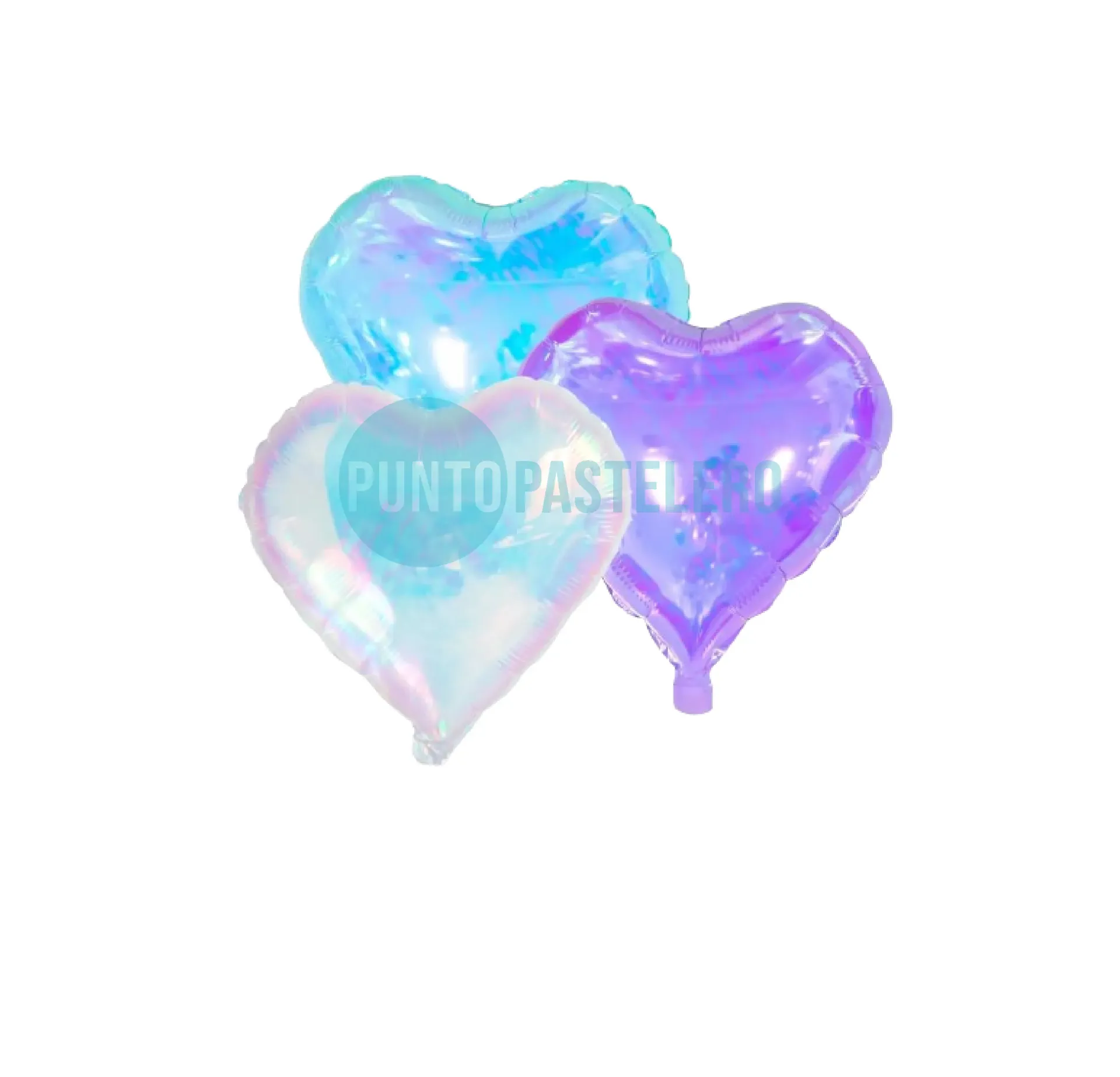 [7057250519366] GLOBO METALIZADO CORAZON IRIDISCENTE 18" (X 5 U.)