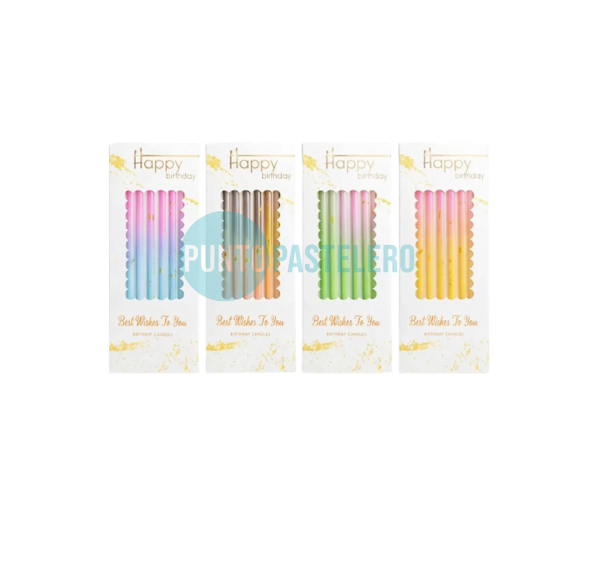 PACK VELAS METALIZADAS GLAM DEGRADE (6 U.)