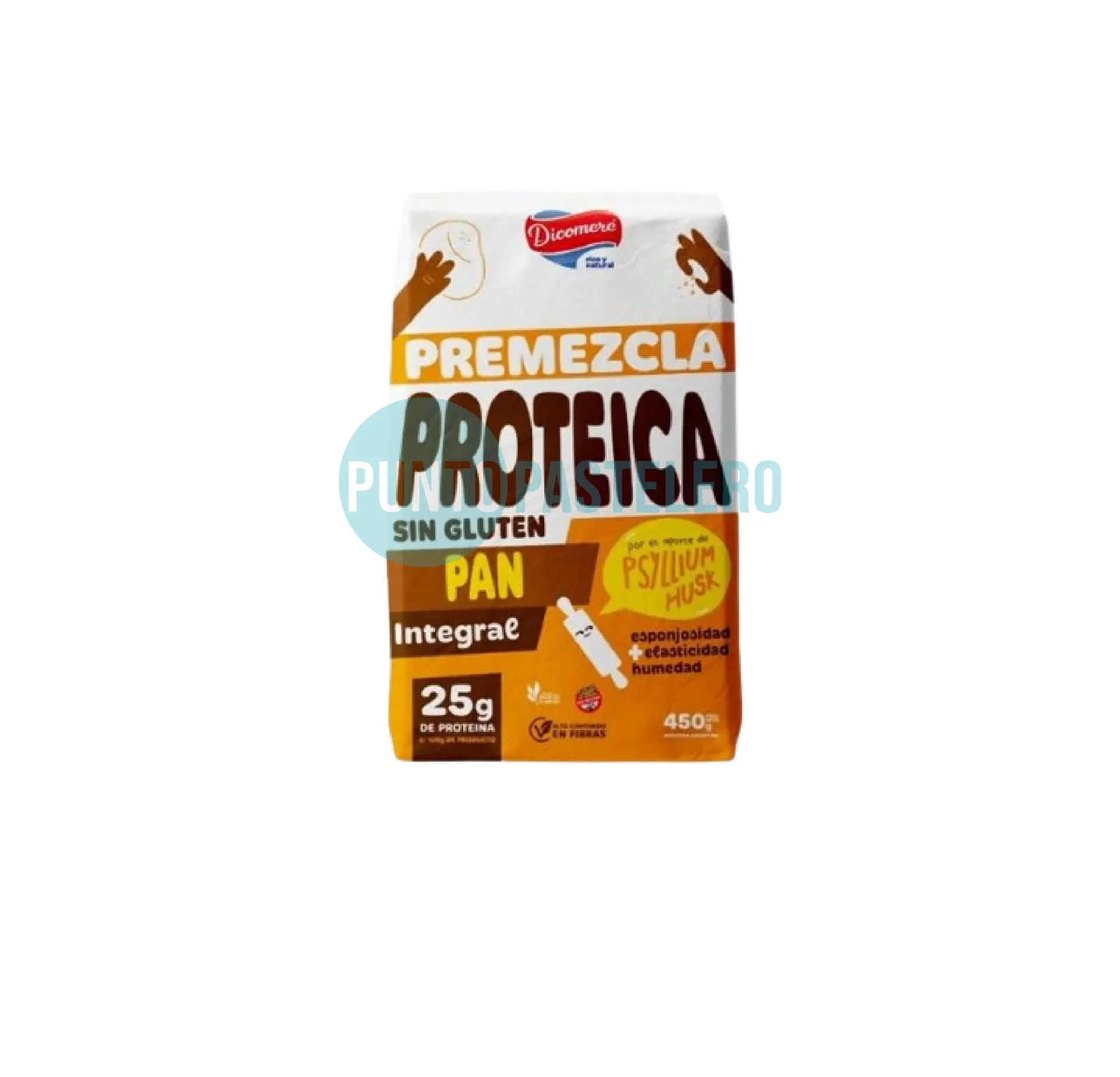 PREMEZCLA PARA PAN INTEGRAL PROTEICA DICOMERE (X 450 GR.) (SIN TACC)
