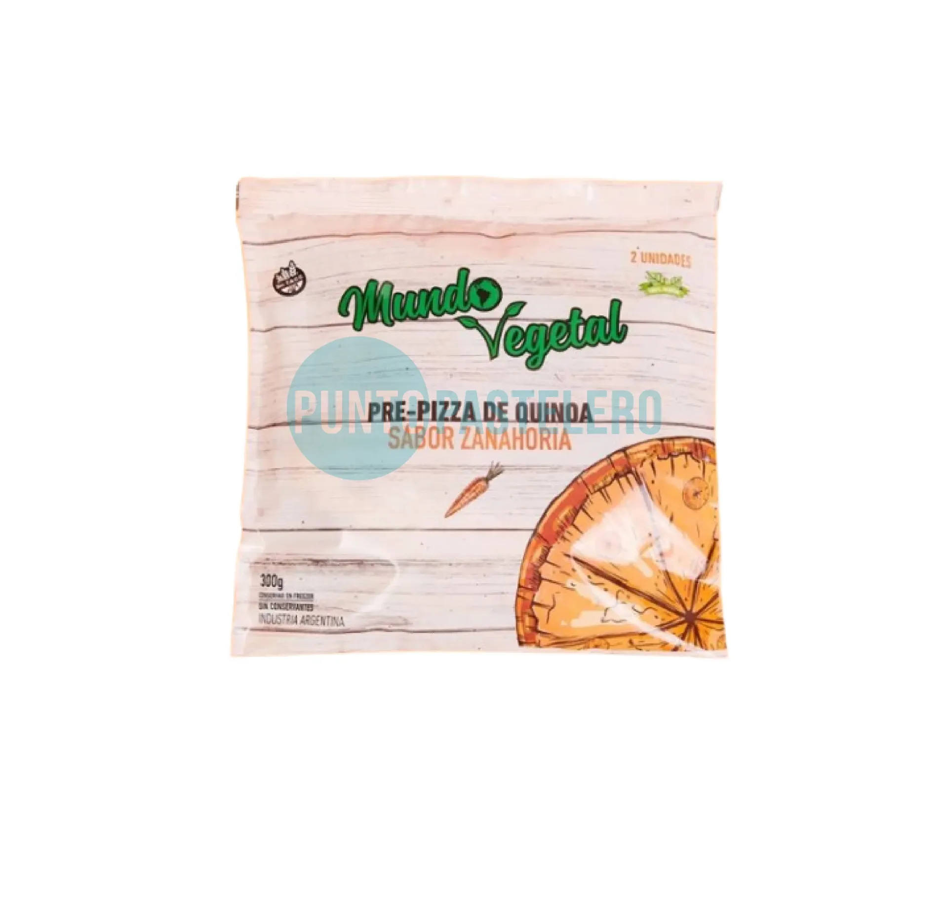 PRE PIZZA QUINOA Y ZANAHORIA MUNDO VEGETAL (2 U.) 