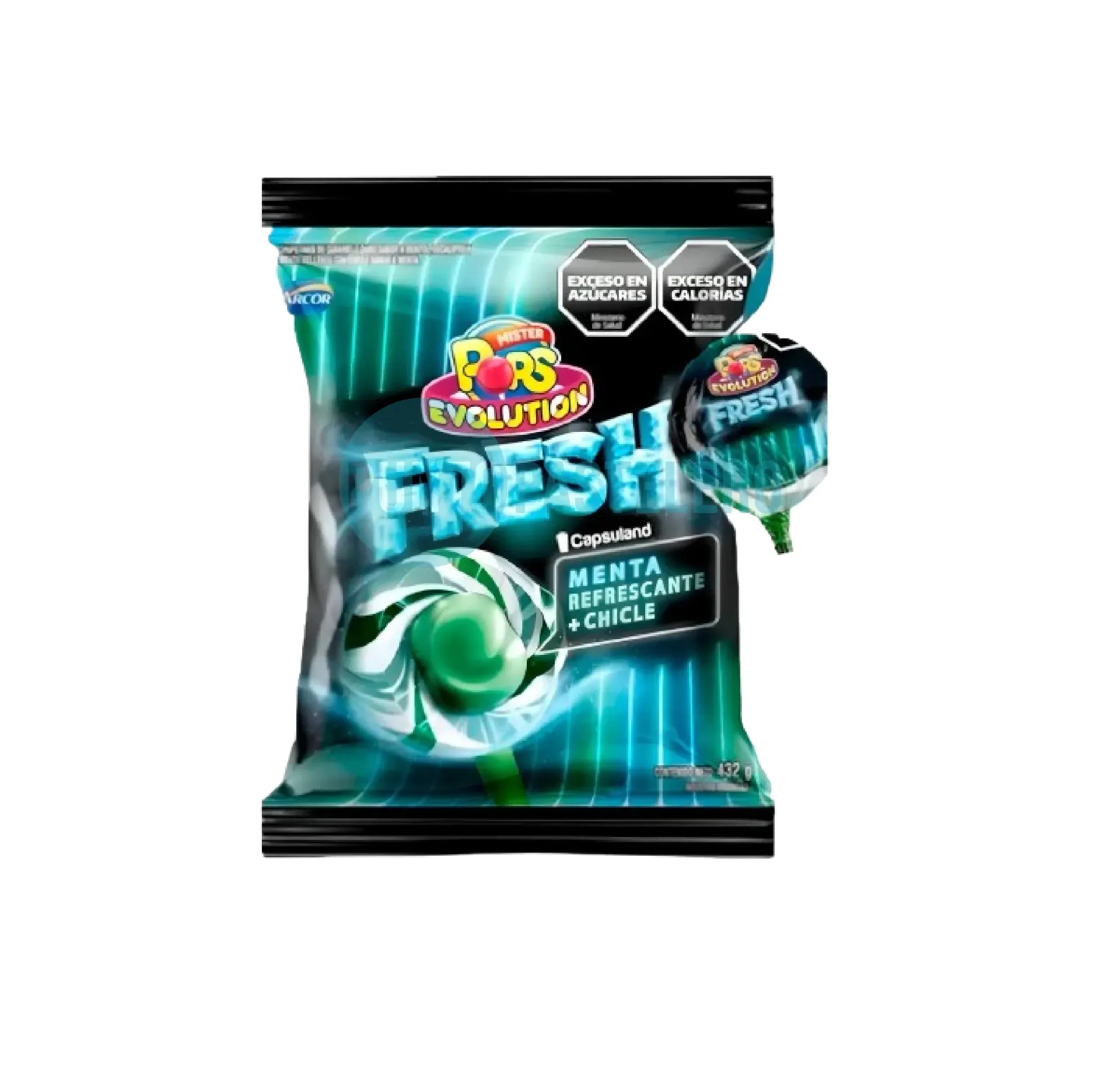 CHUPETINES MR. POP EVOLUTION FRESH MENTA (X 432 GR.)