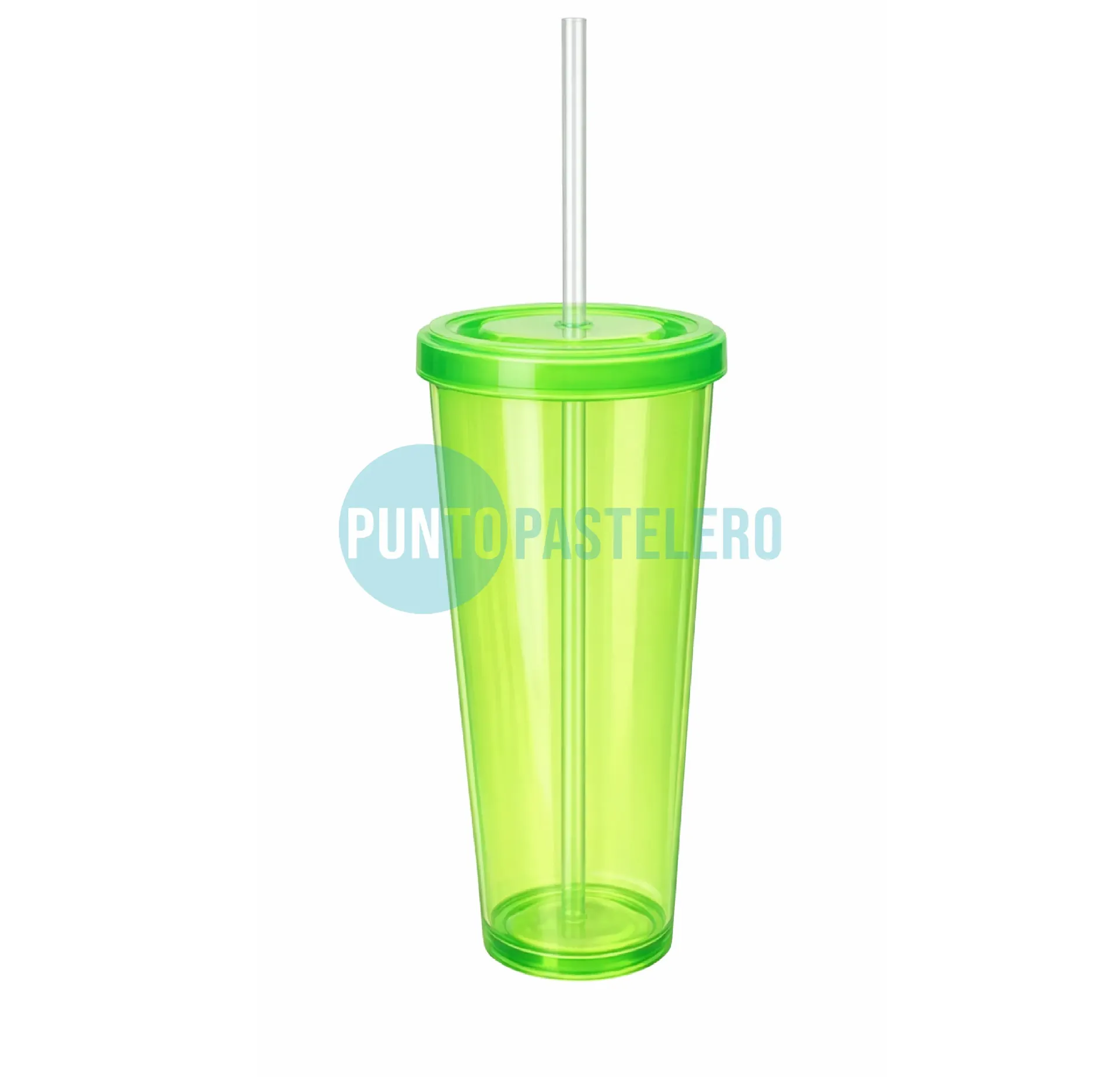 VASO SURPLY ACRILICO N° 8 XL MILKSHAKE (NEON - TRANSPARENTE) (750 CC)