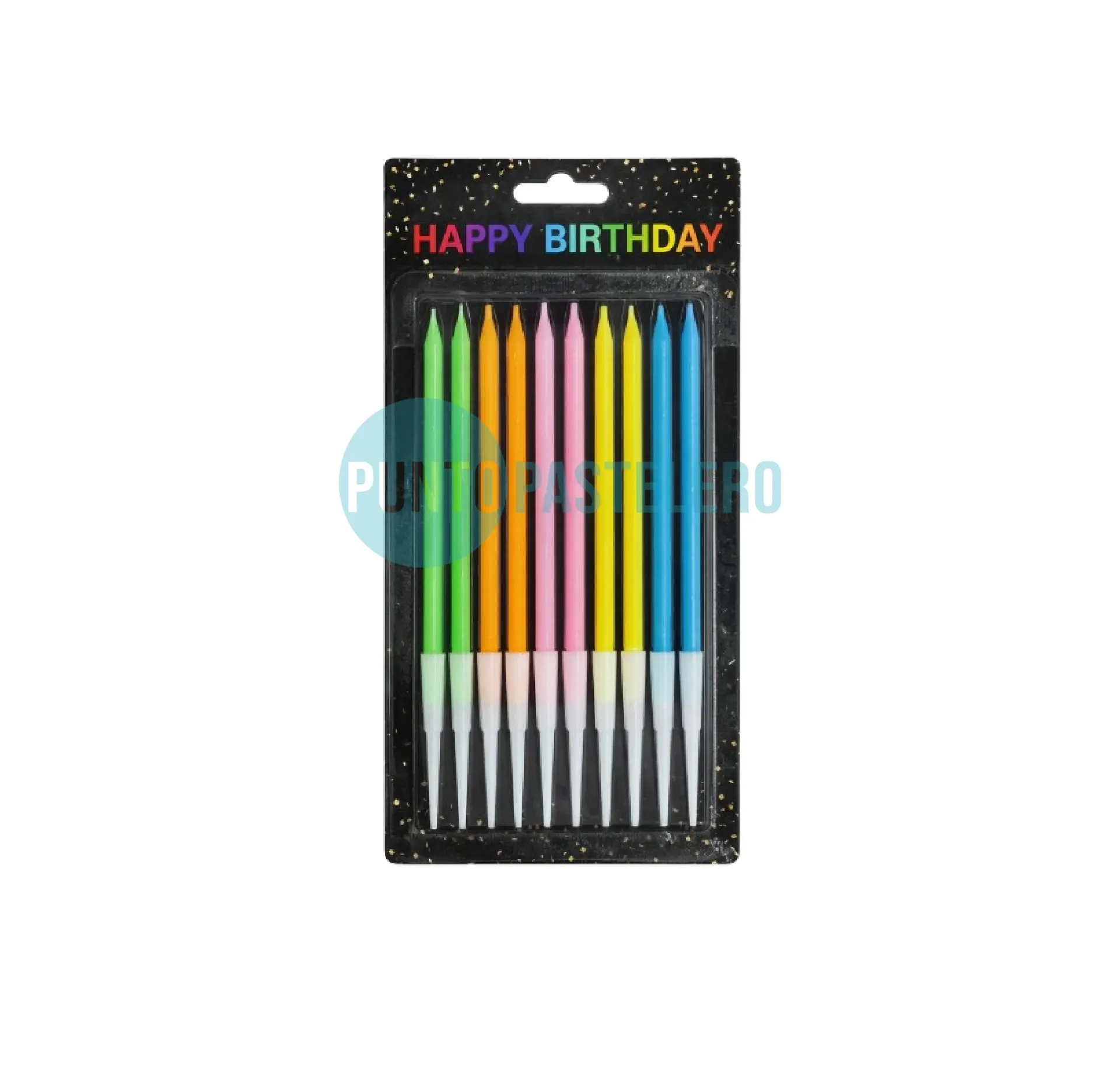 PACK VELA PASTEL MULTICOLOR CONPORTAVELA (13 CM) (10 U.) (ILC-Y217)
