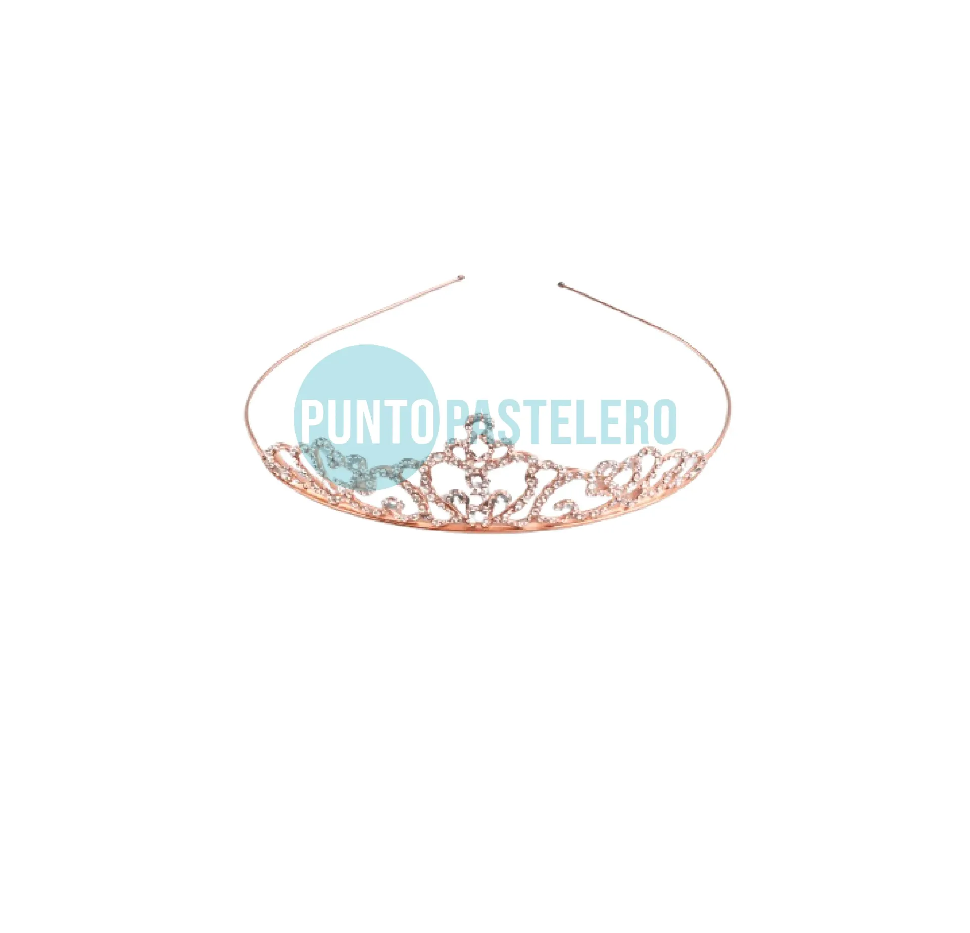 [00120571R] TIARA DE STRASS ROSA GOLD (MODELOS VARIOS)