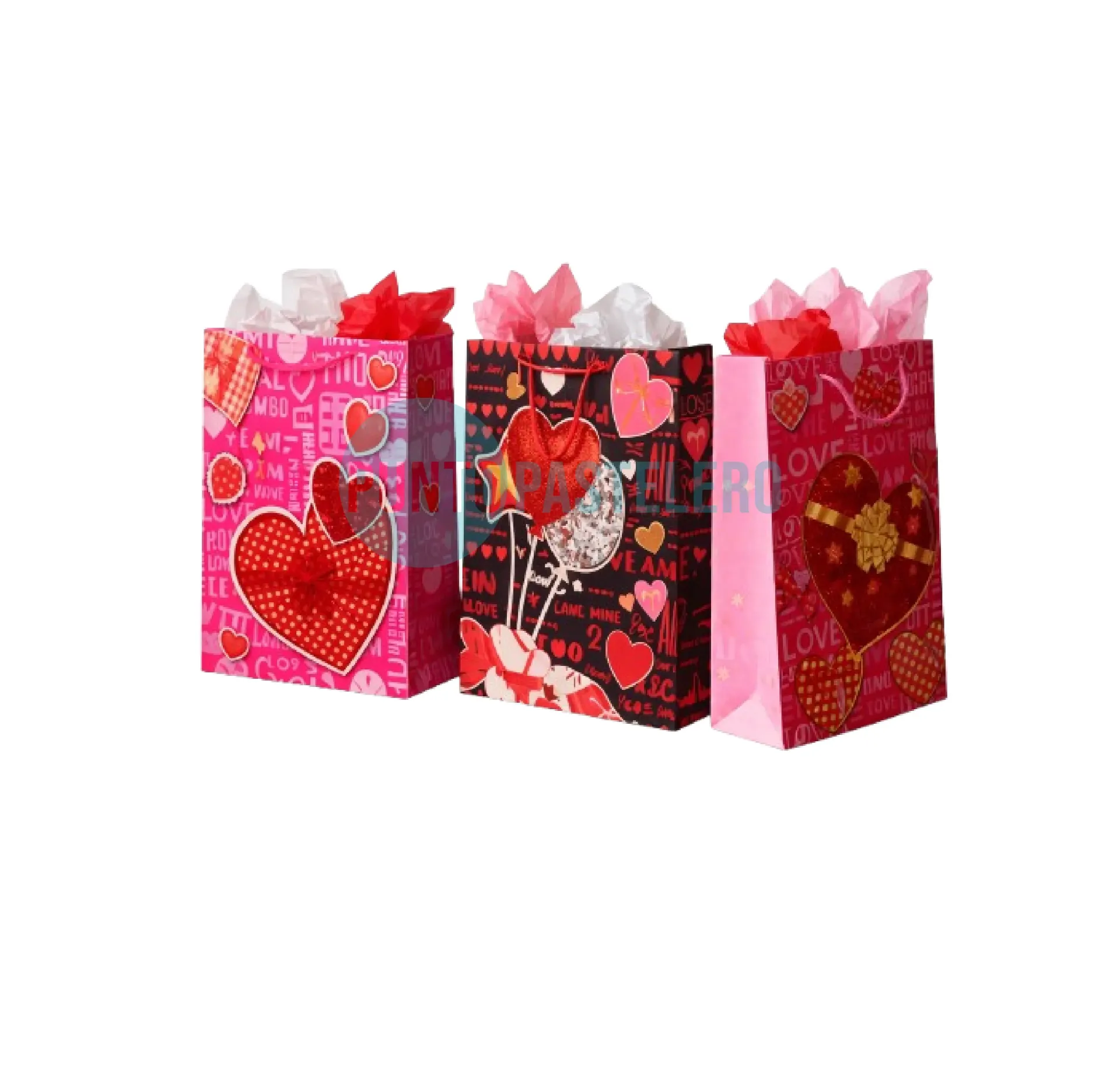 BOLSA DE REGALO TE AMO LOVE 3D (26X10X32 CM) (MODELOS SURTIDOS) (LC-127)