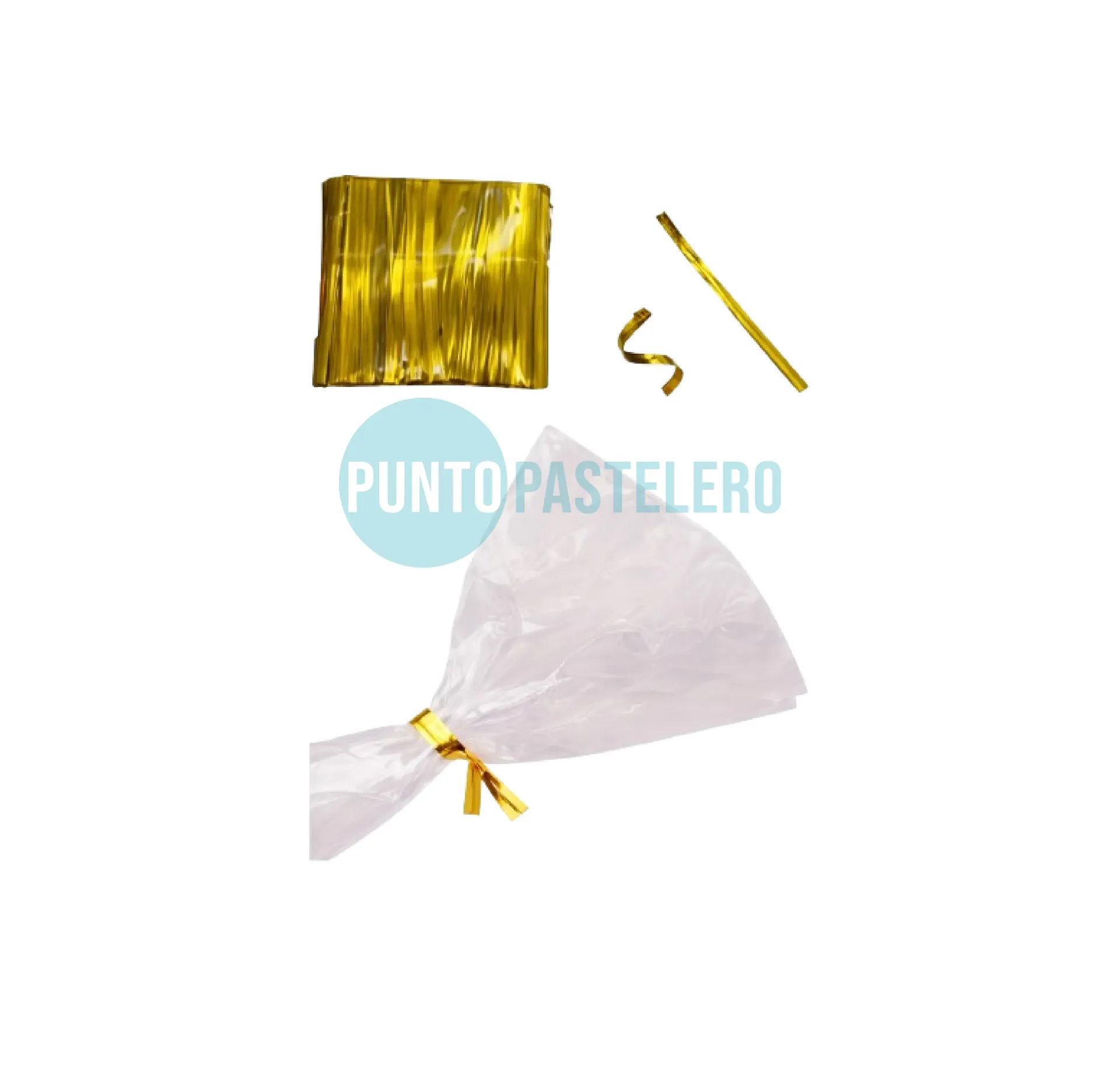 [6900077822861] PRECINTO METALIZADO DORADO 8 CM (PAQUETE)