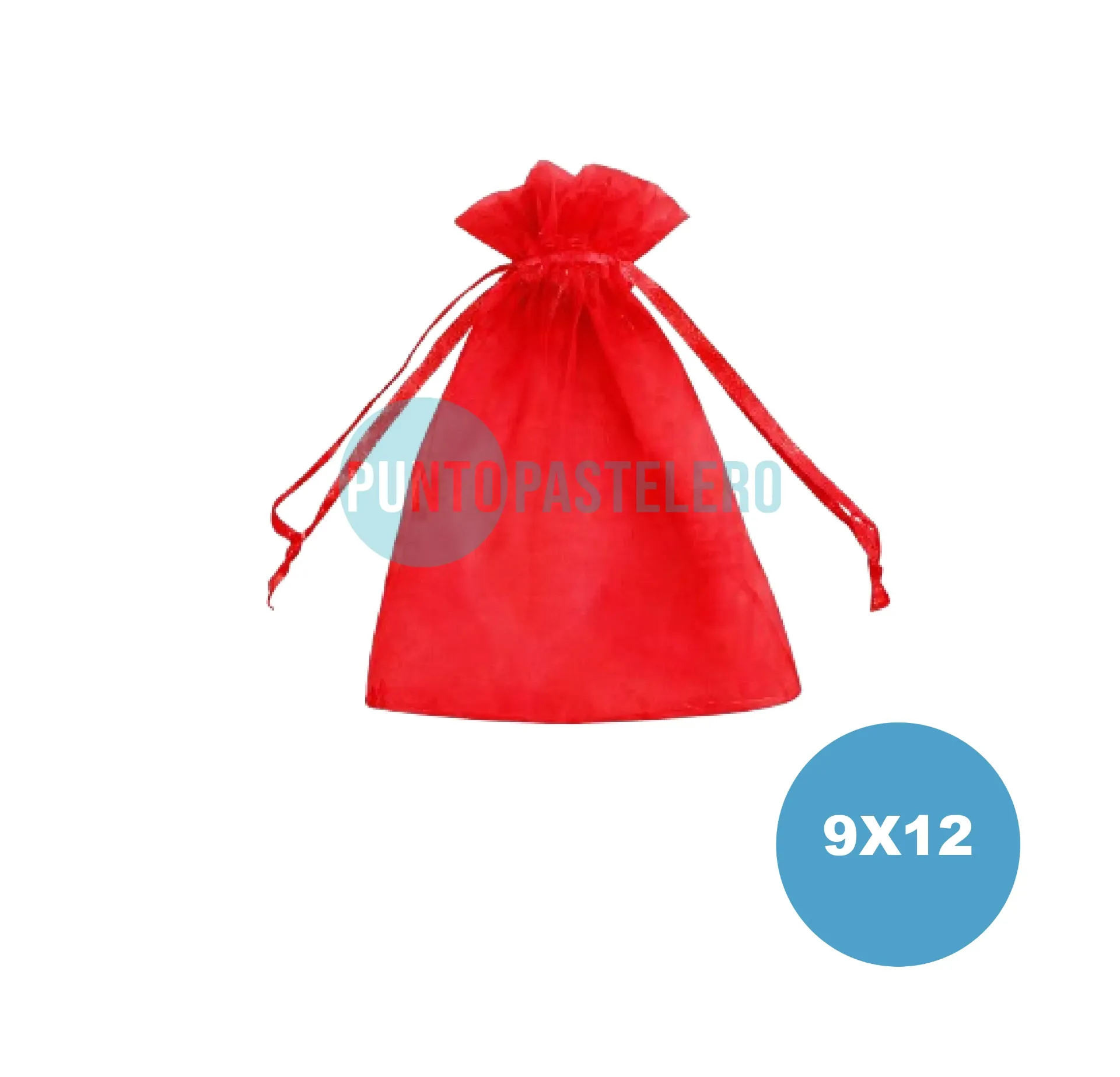 [7499107100028] BOLSA ORGANZA ROJA (9X12 CM) (X 10 U.)